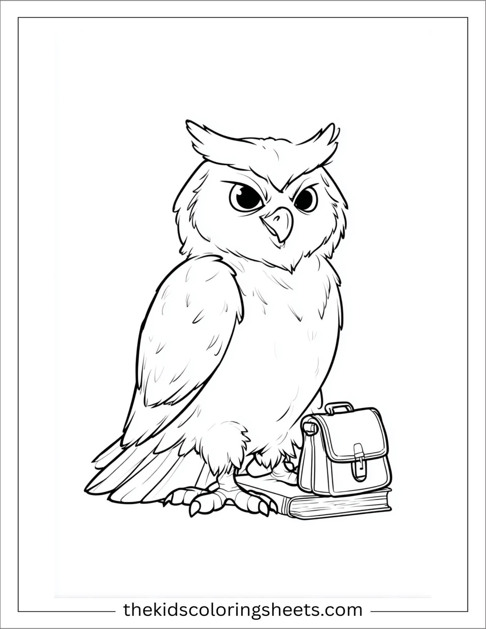 The wise owl with tiny satchel