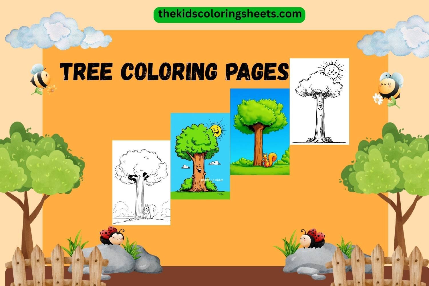 tree coloring pages