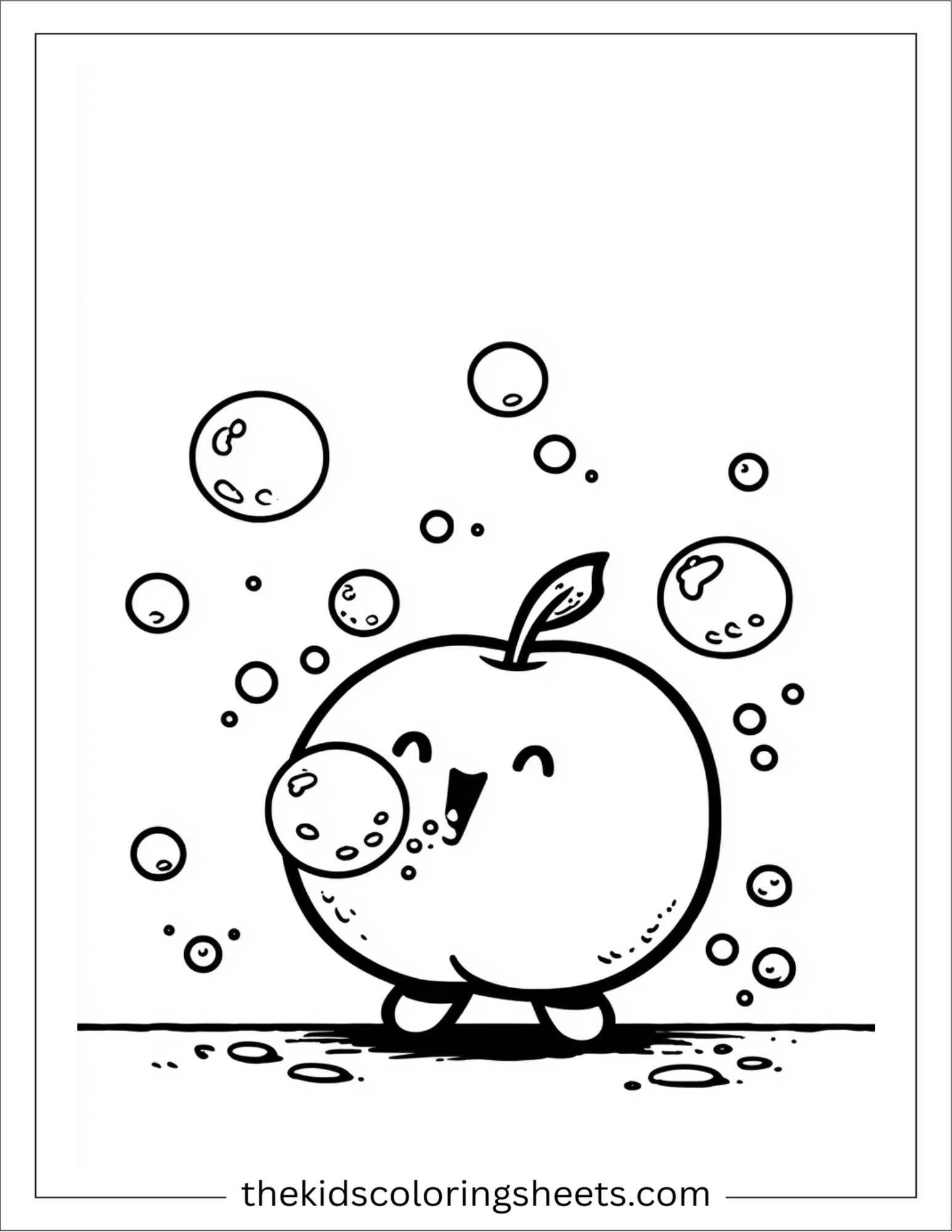 Apple Blowing Bubbles
