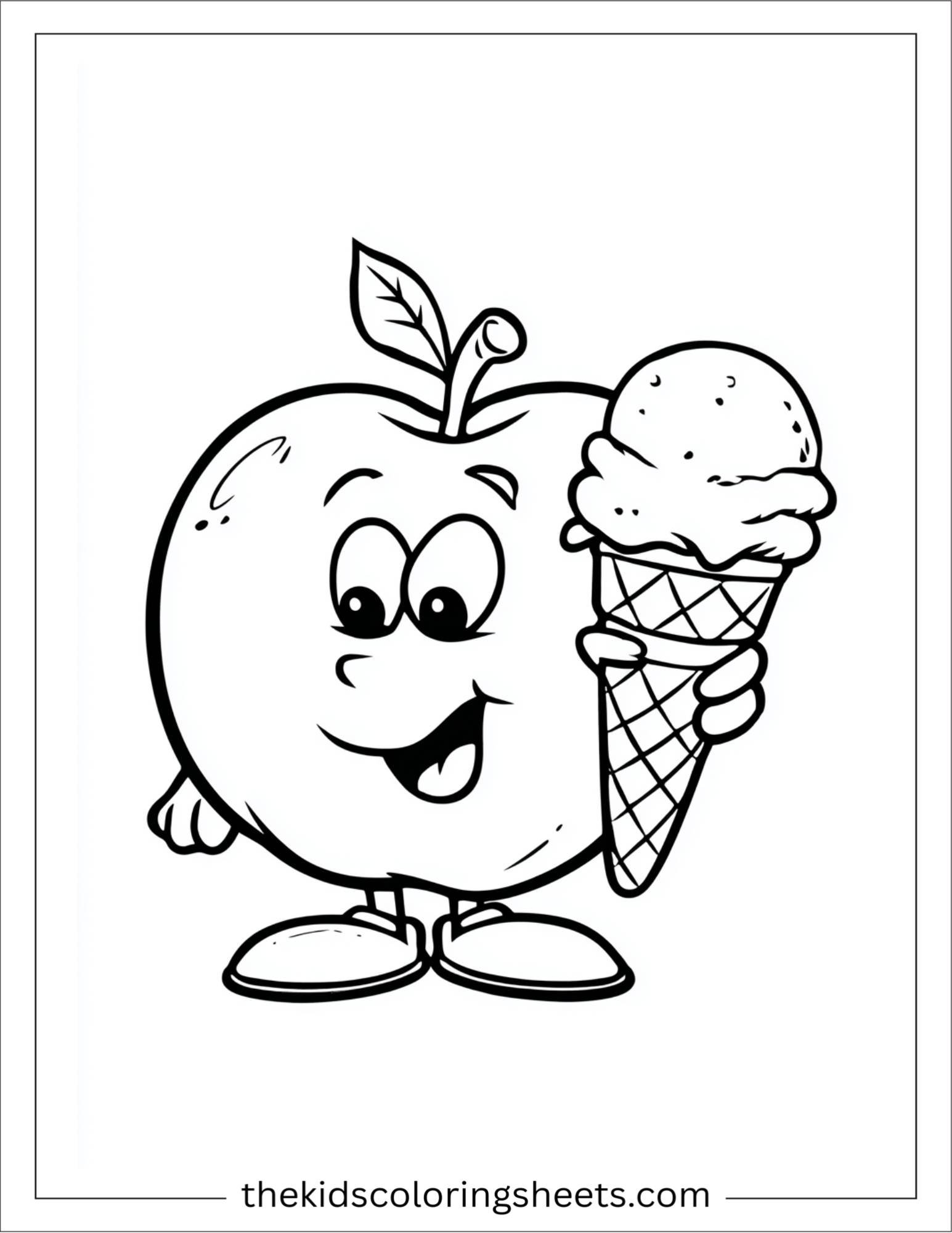 Apple Eating Ice Cream
