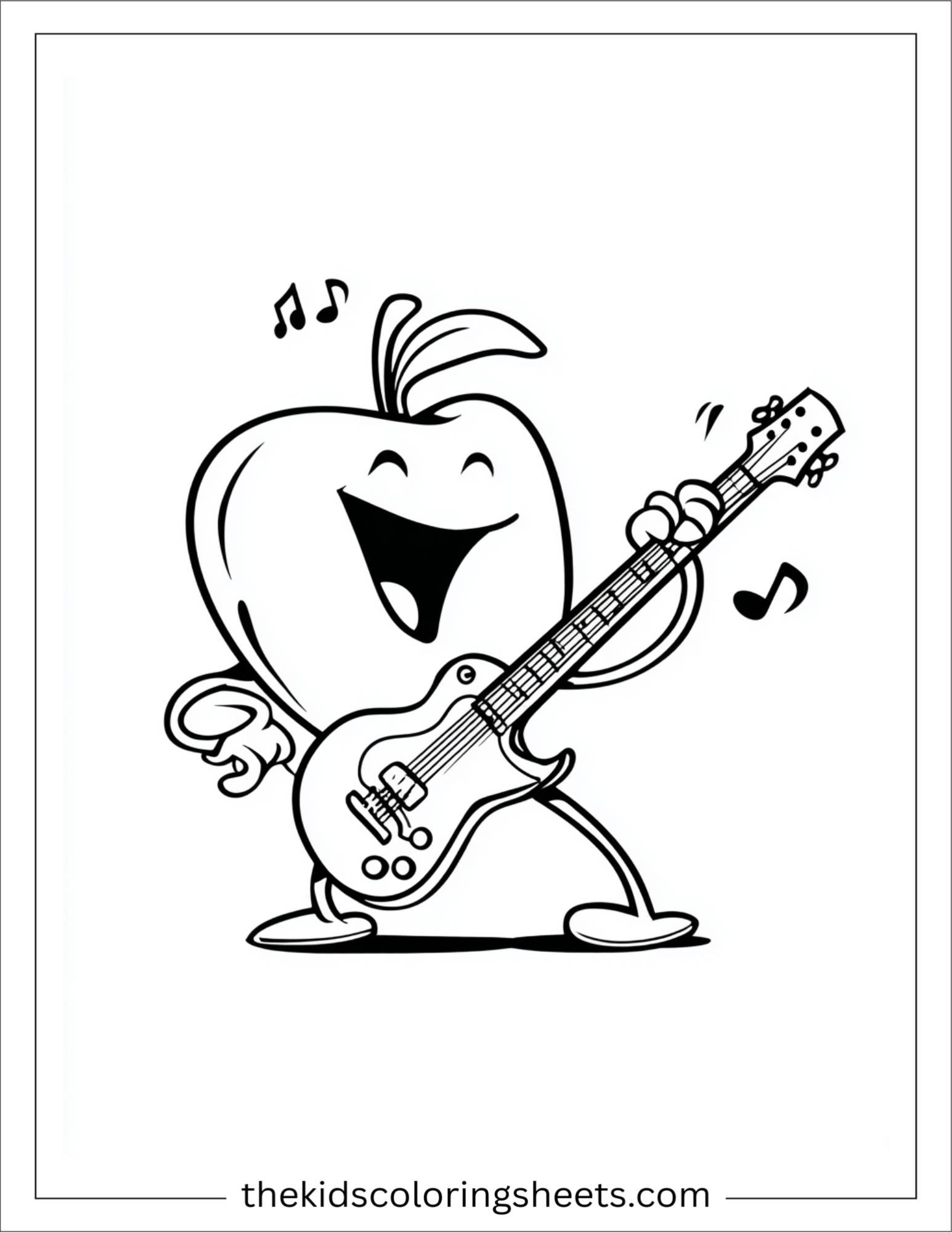 Apple Playing Guitar