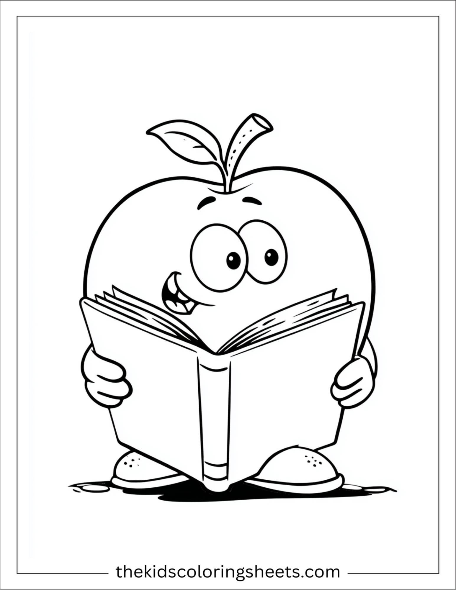 Apple Reading a Book