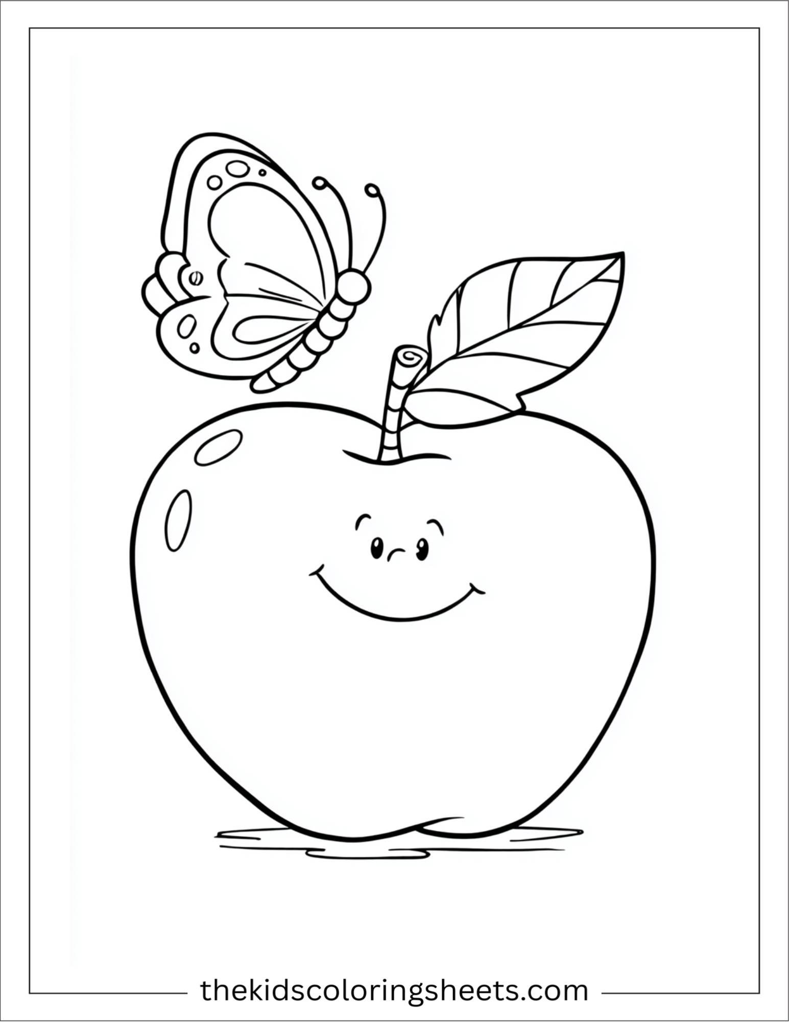 Apple and a butterfly