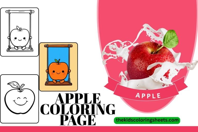 Apple coloring page