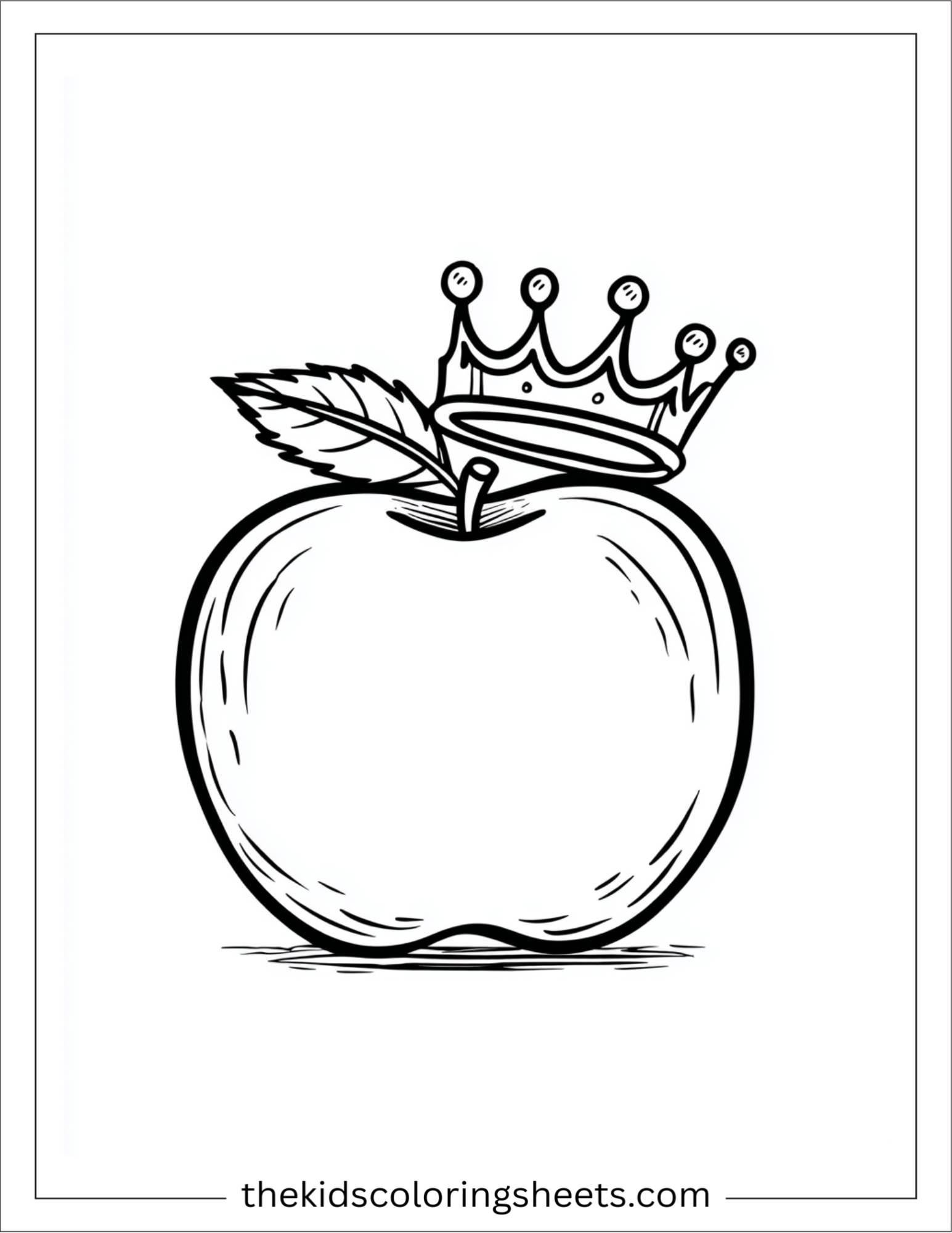 Apple wearing crown