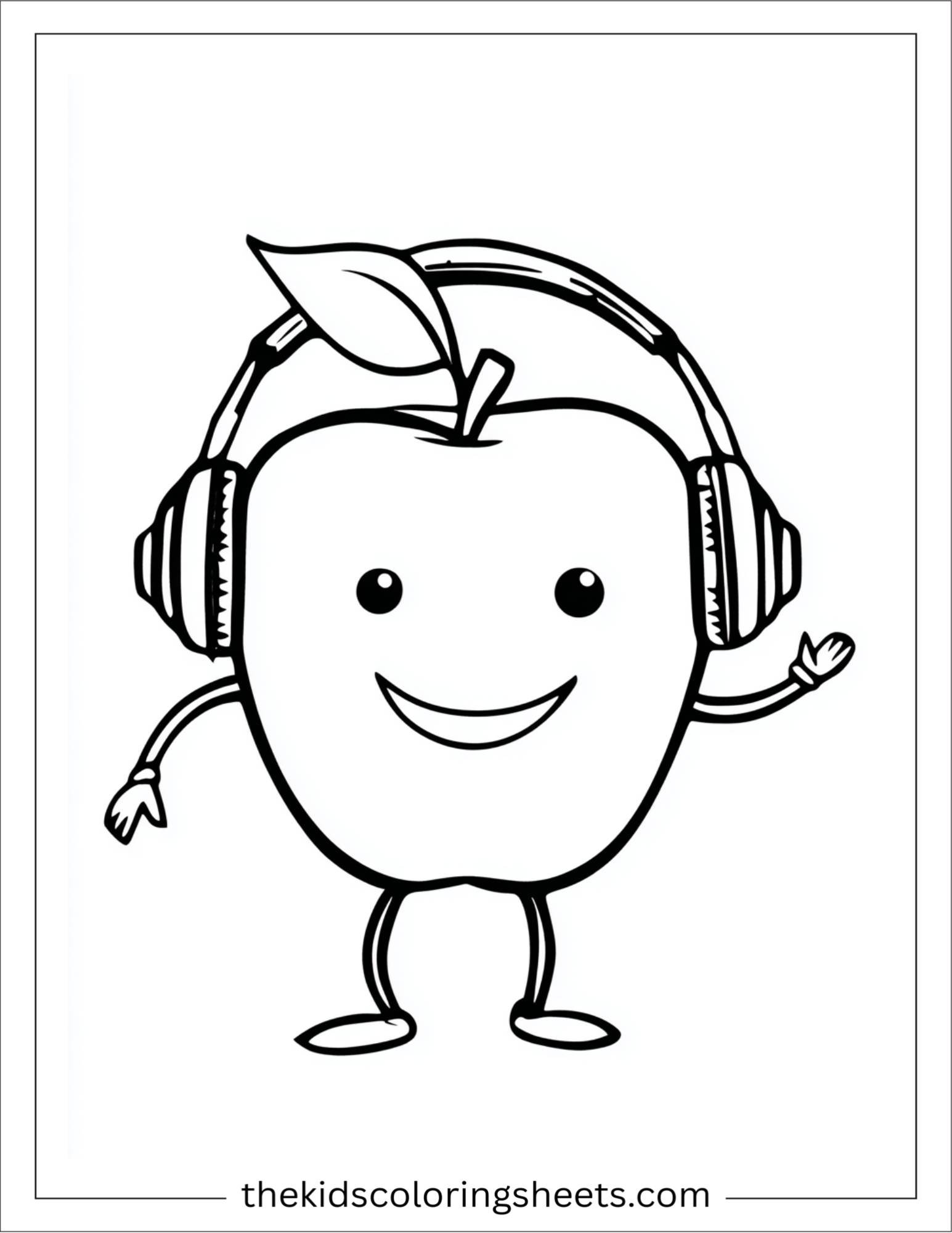 Apple with Headphones