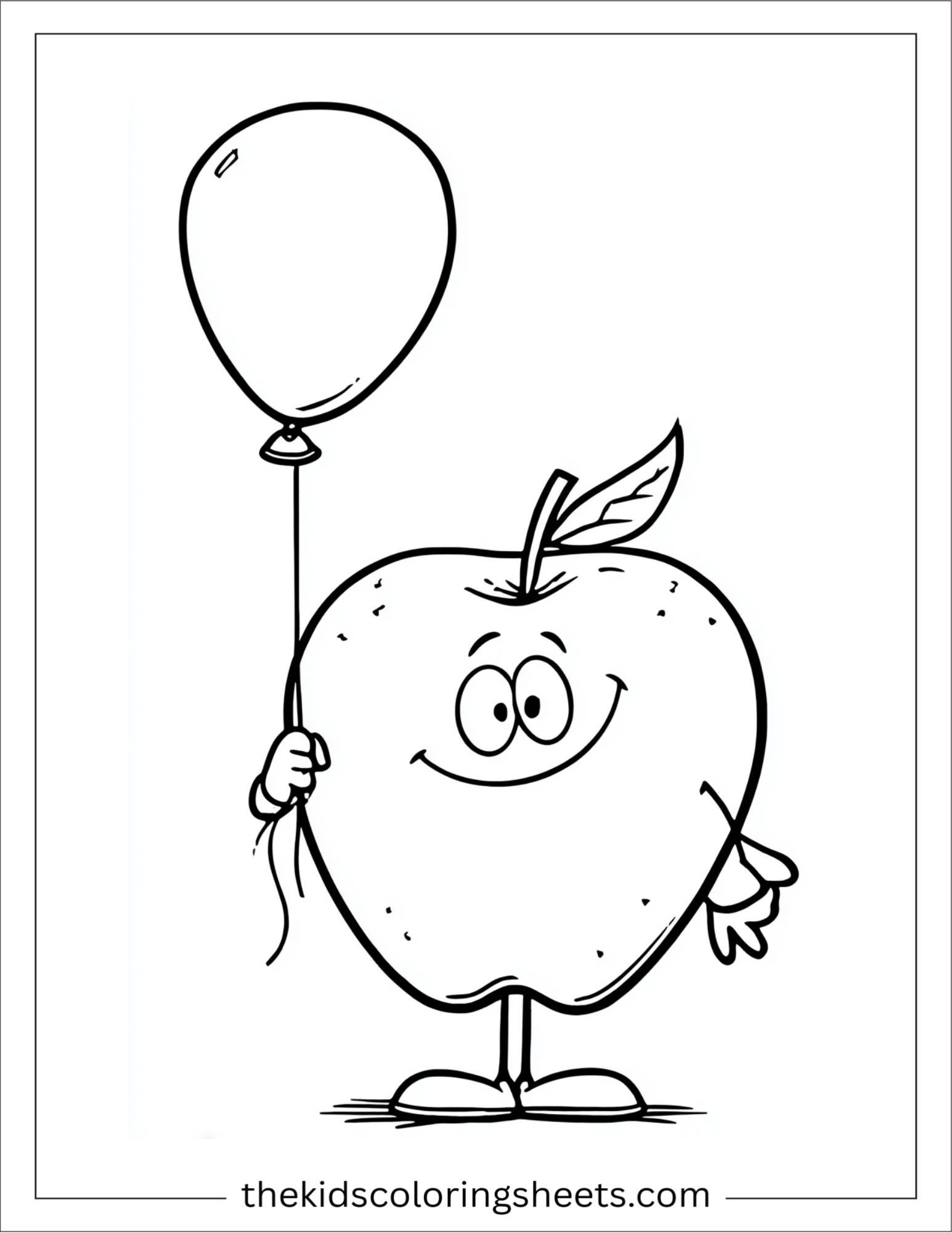 Apple with balloon