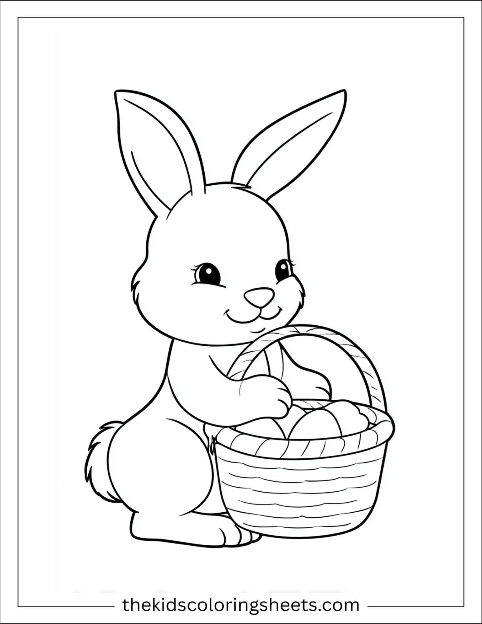 April bunny and basket