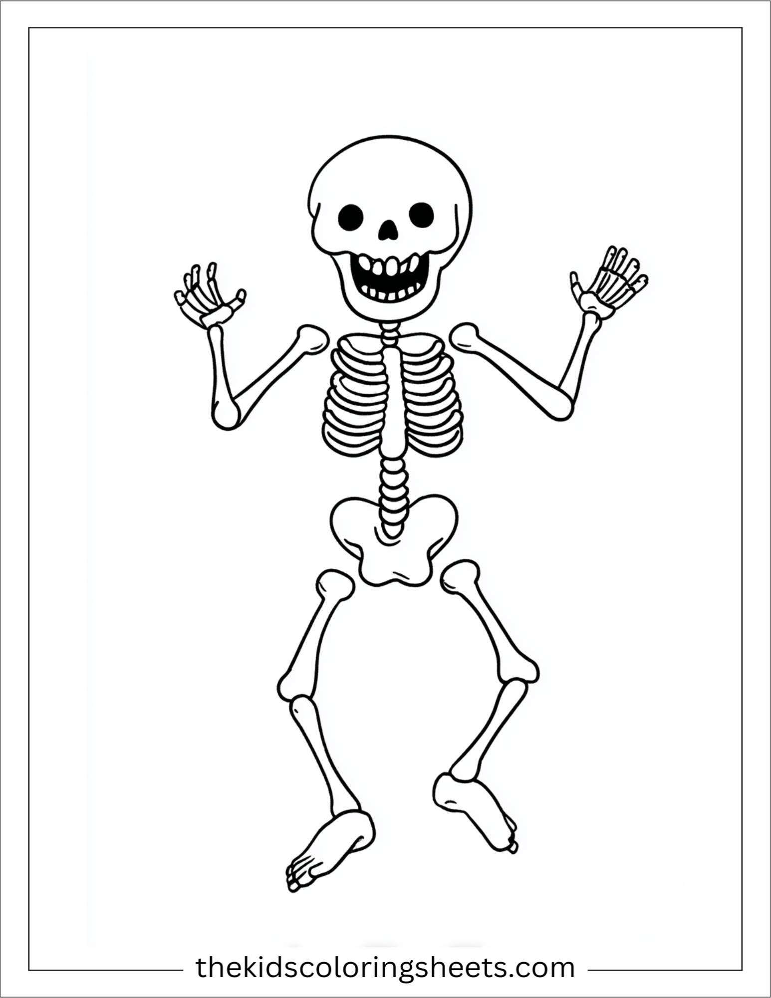At Halloween, skeleton doing a funny dance