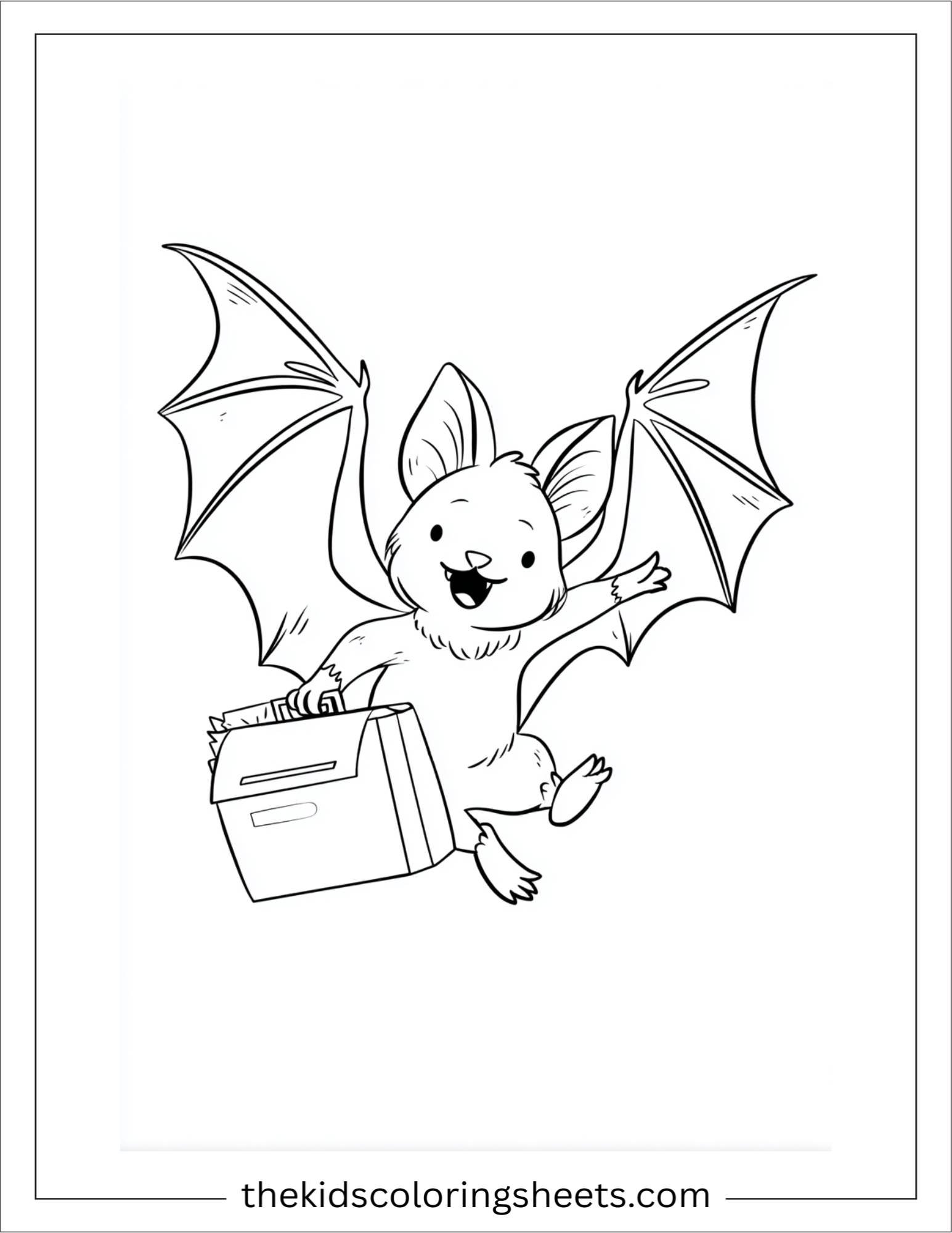 At Halloween, witch painting a bat