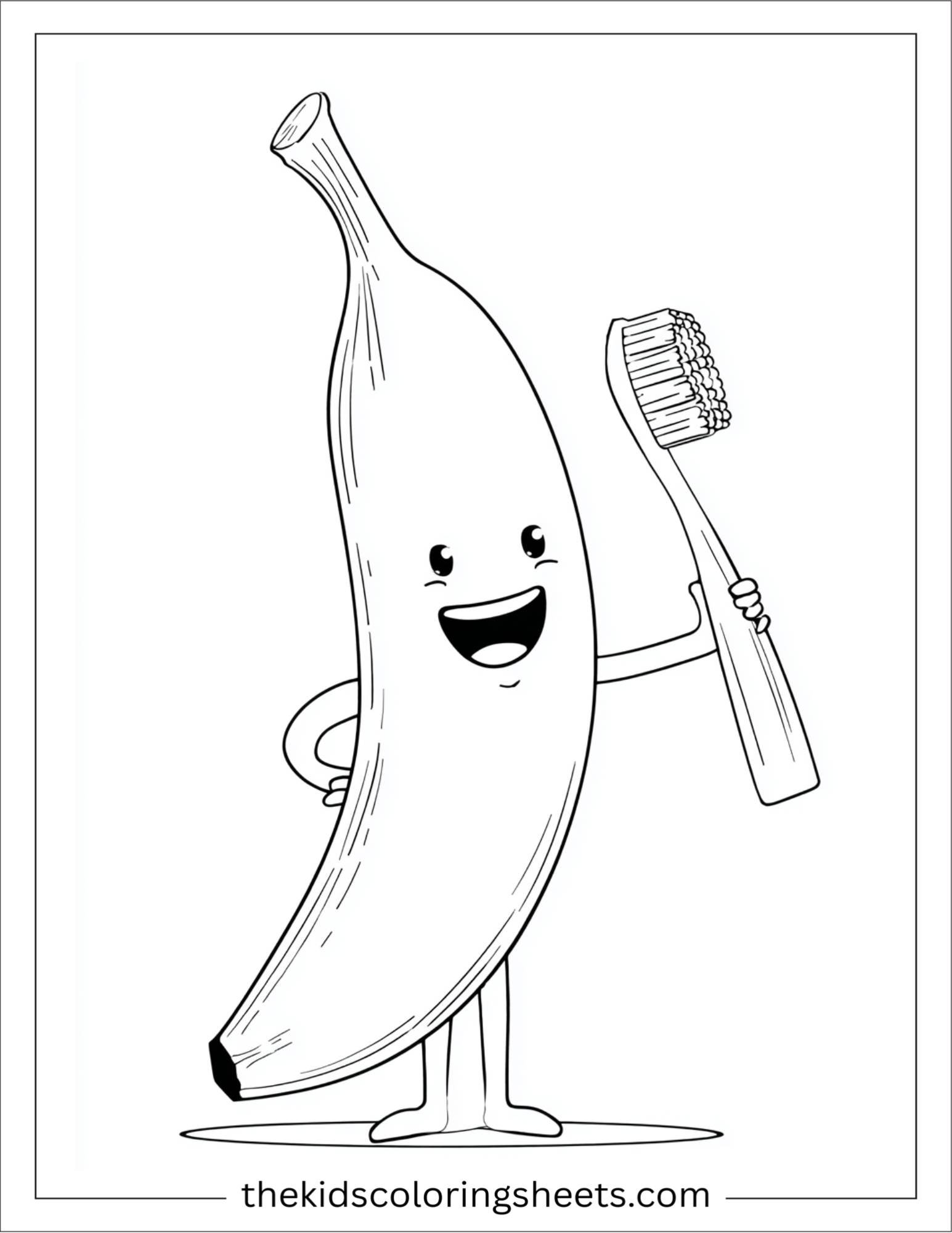 Banana Brushing Teeth