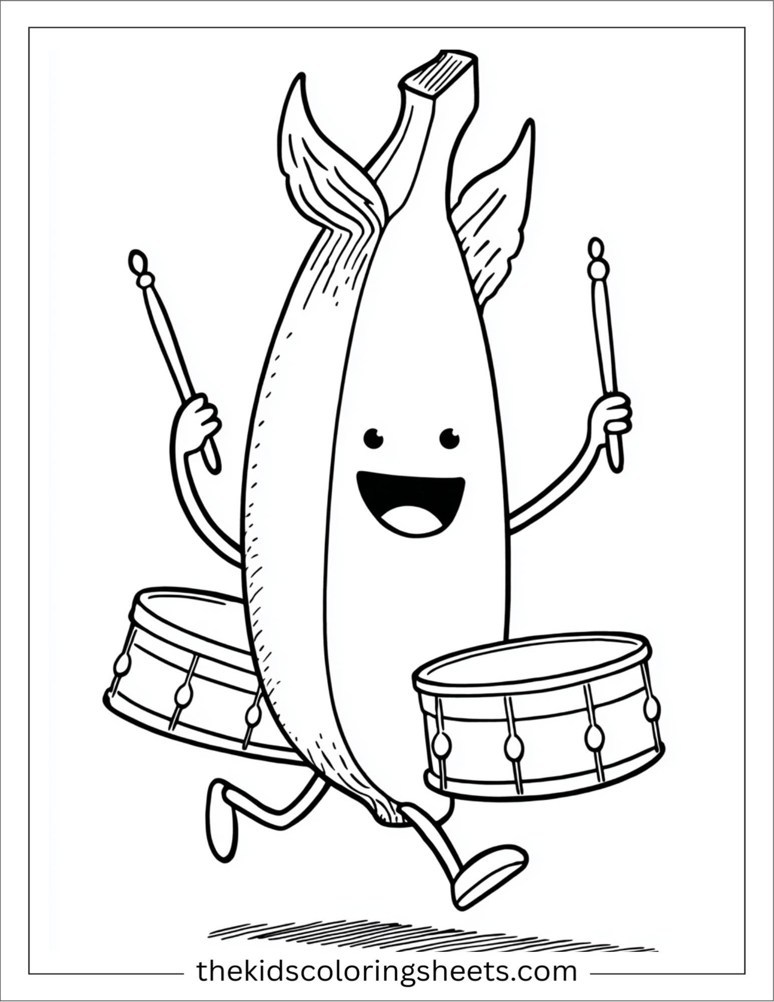 Banana Playing Drums