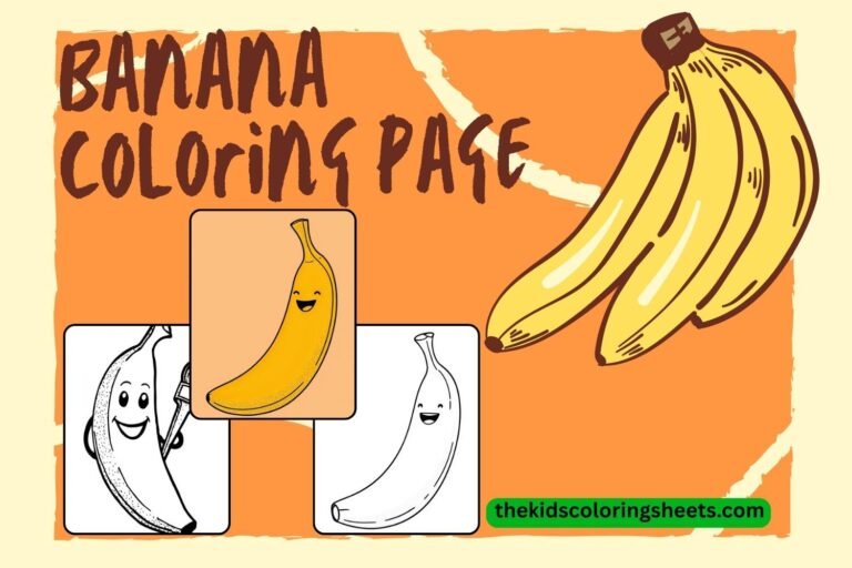 Banana coloring page