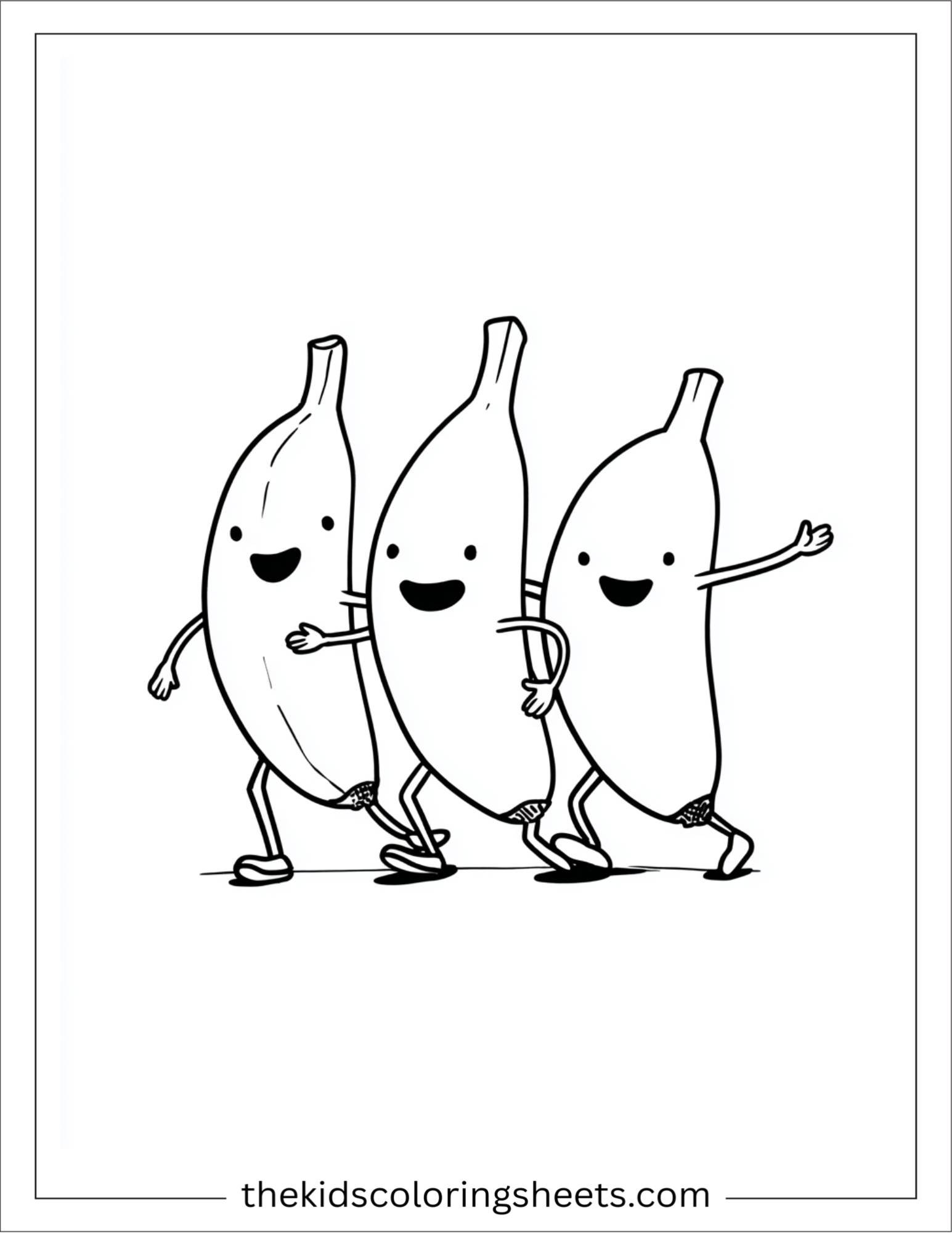 Banana dancing happily