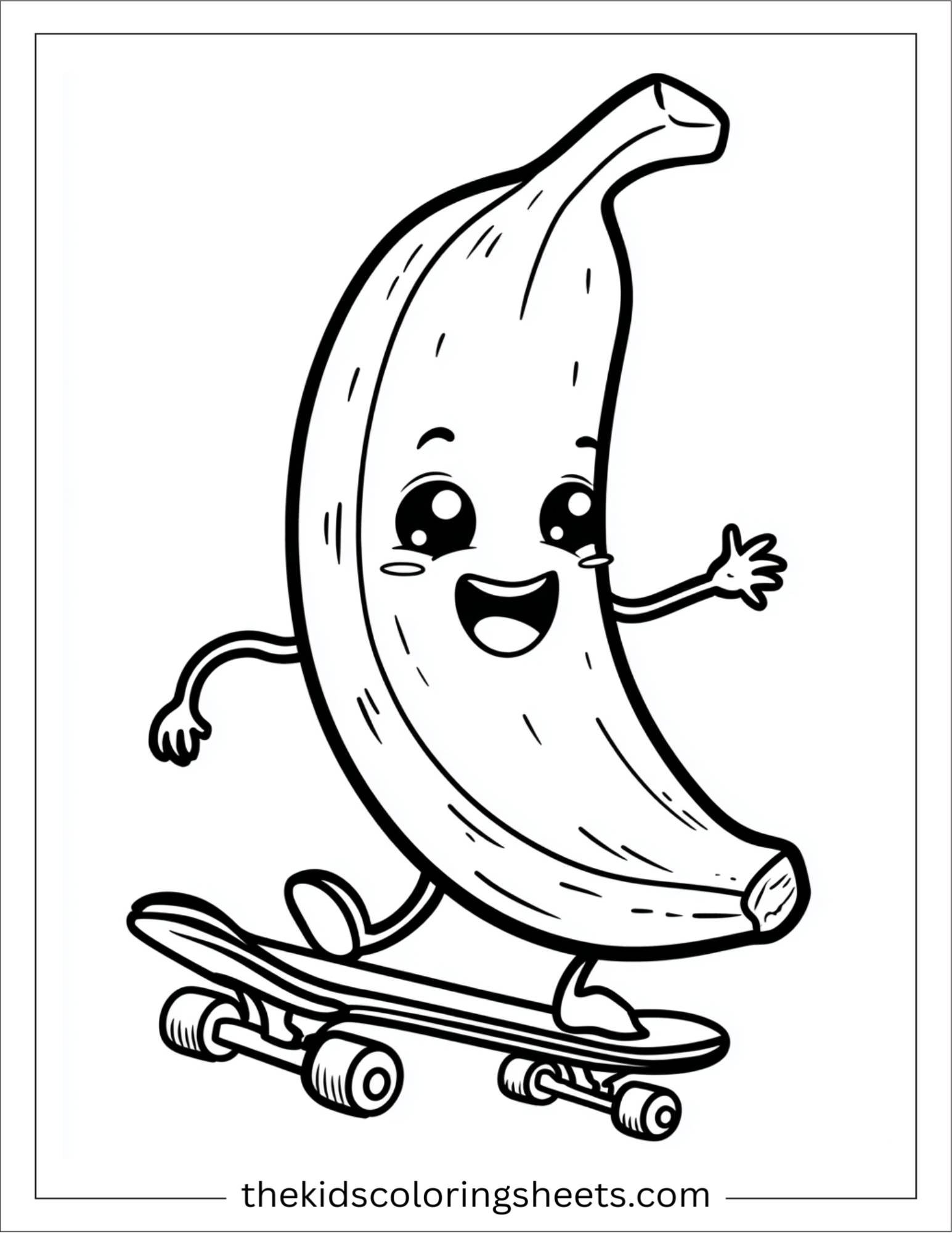 Banana riding skateboard
