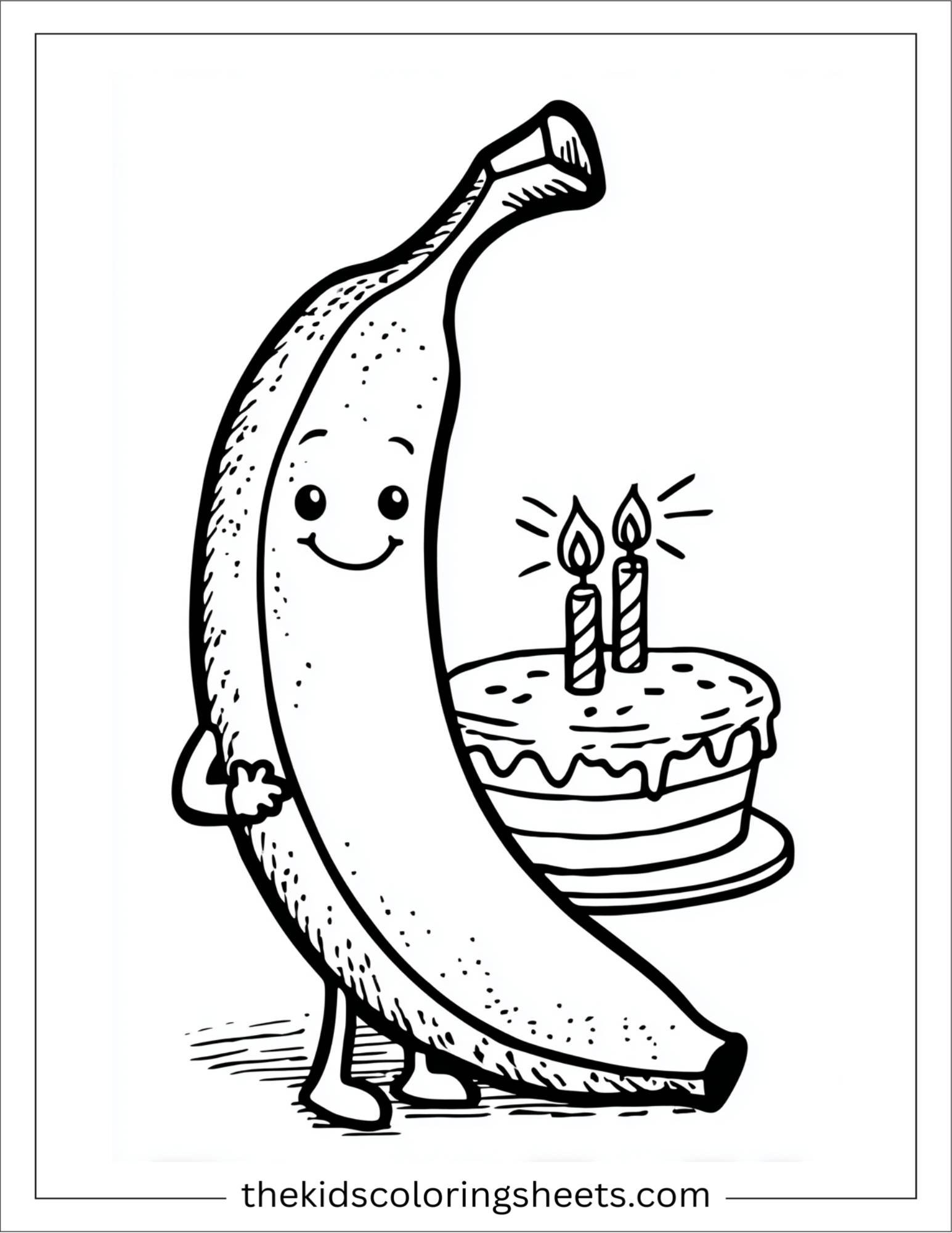 Banana with Birthday Cake
