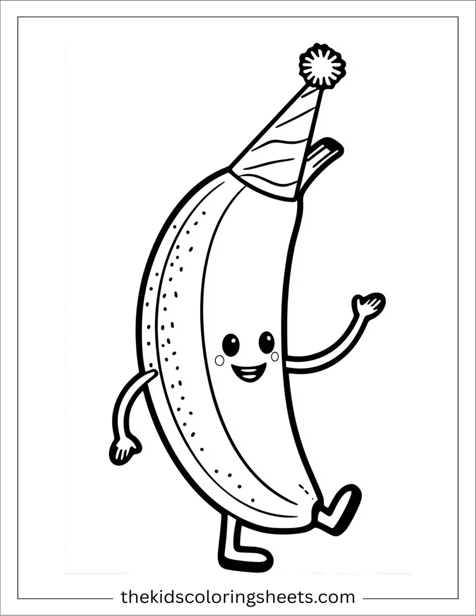 Banana with birthday hat
