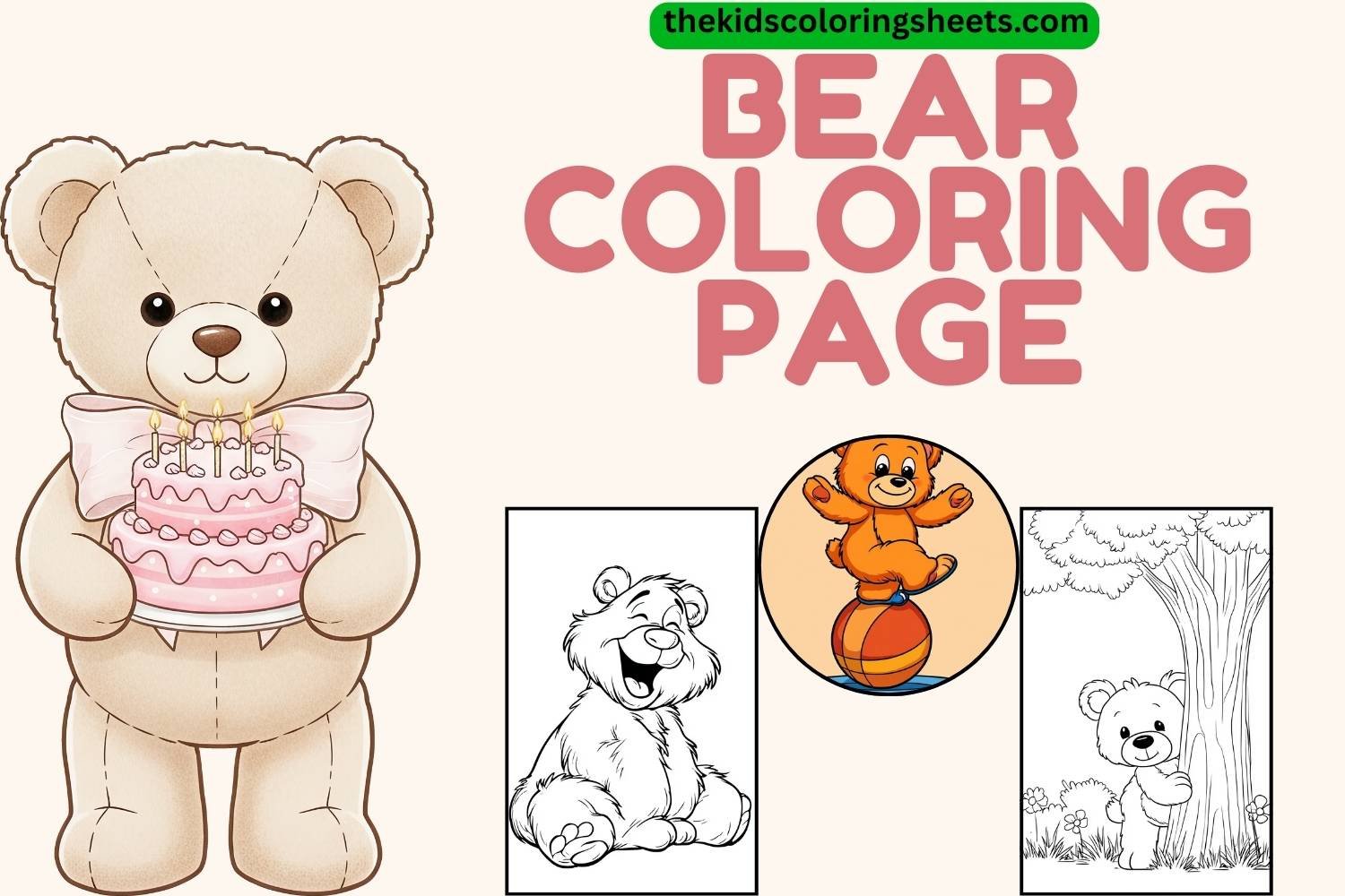 Bear Coloring Page Collection 30 Funny and Cute Bears for Kids