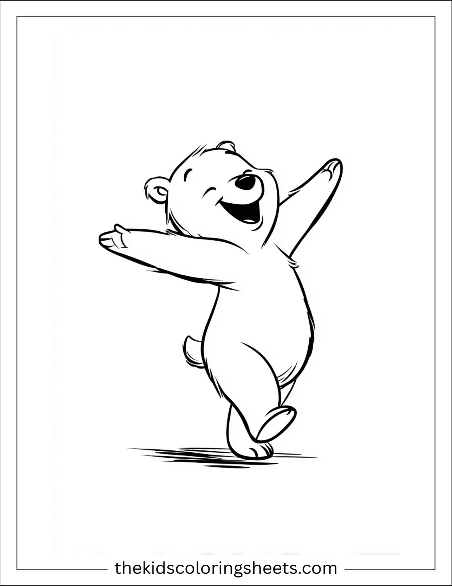 Bear dancing with joy