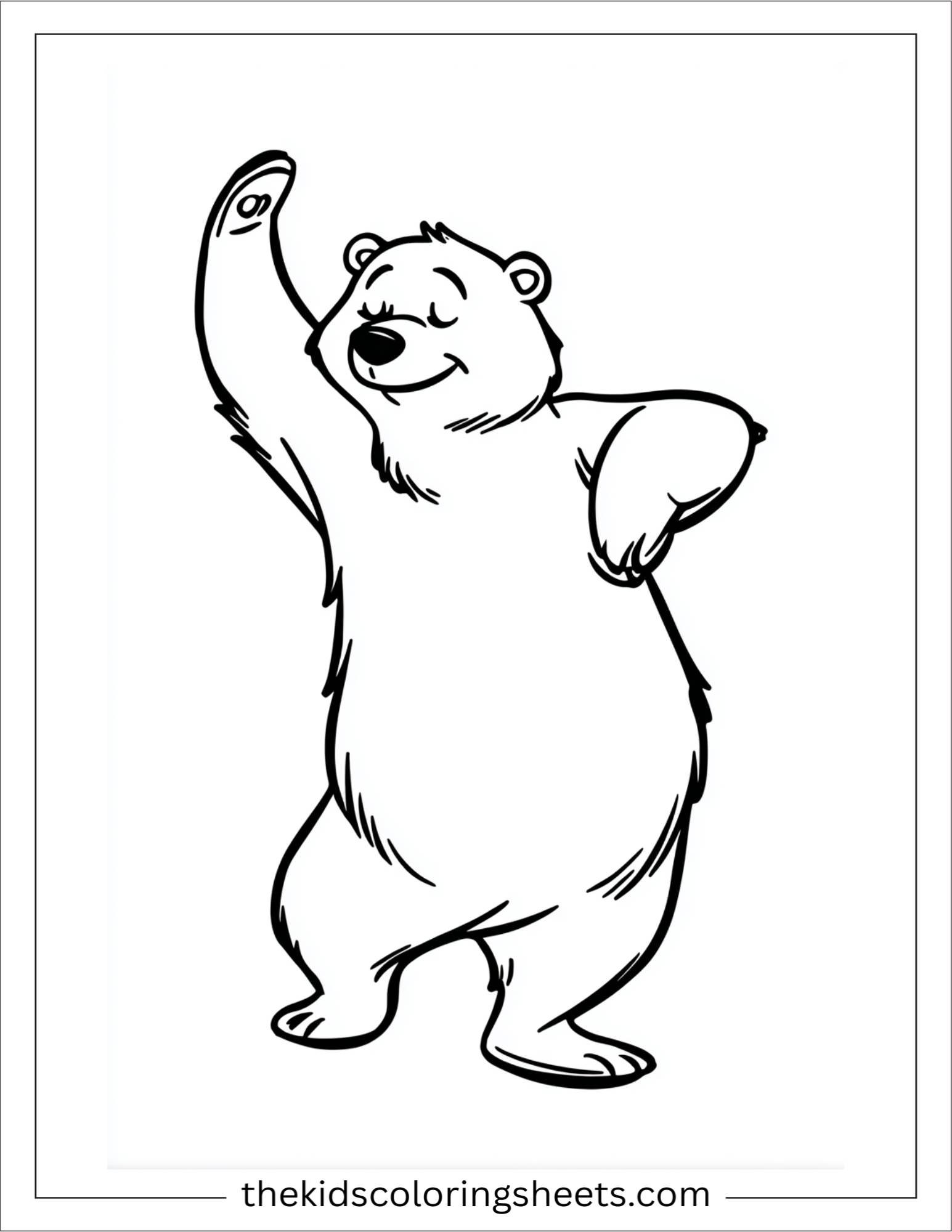 Bear doing a silly dance