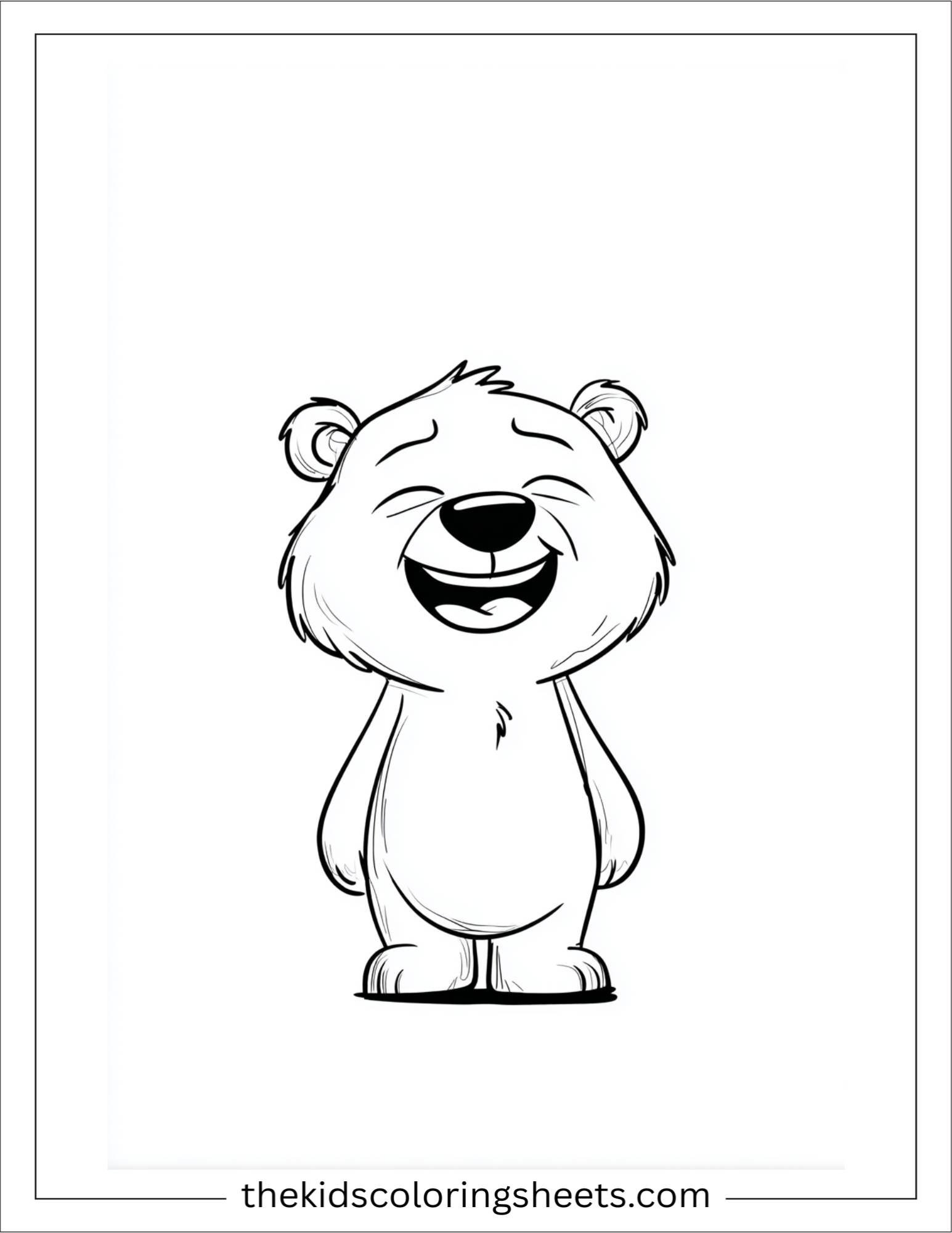 Bear making a silly face