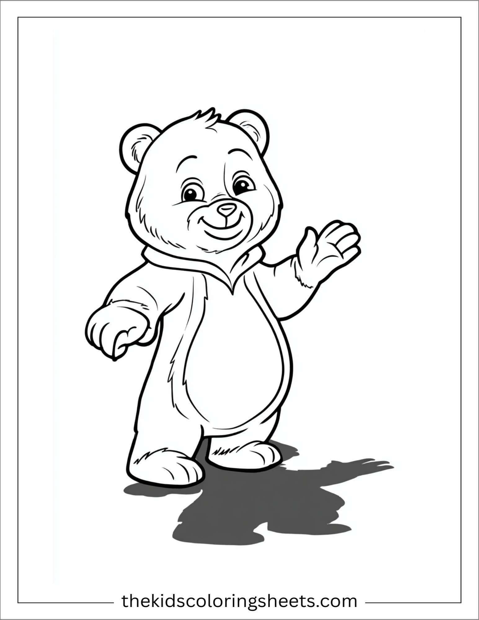 Bear making funny shadow puppets