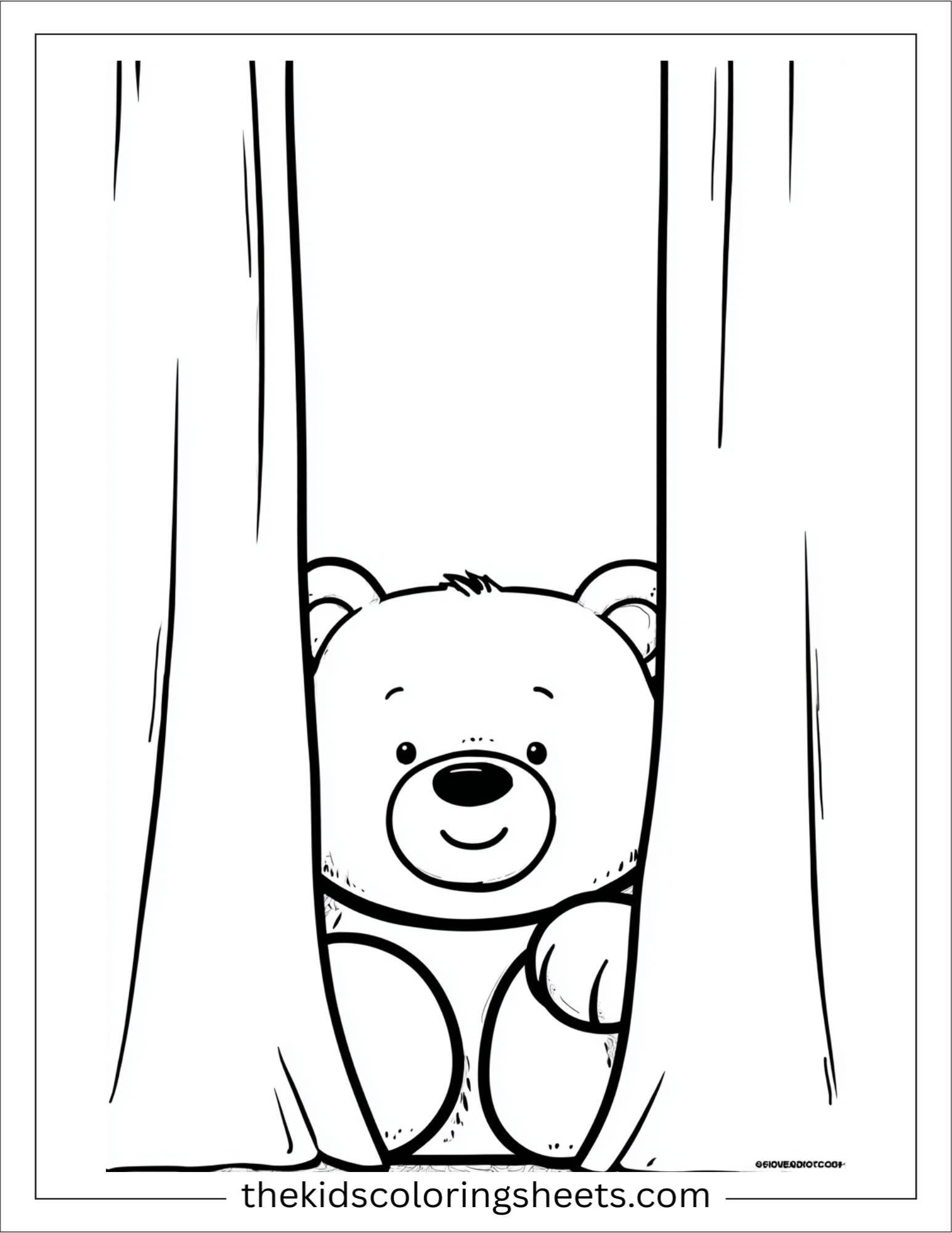 Bear playing peek a boo