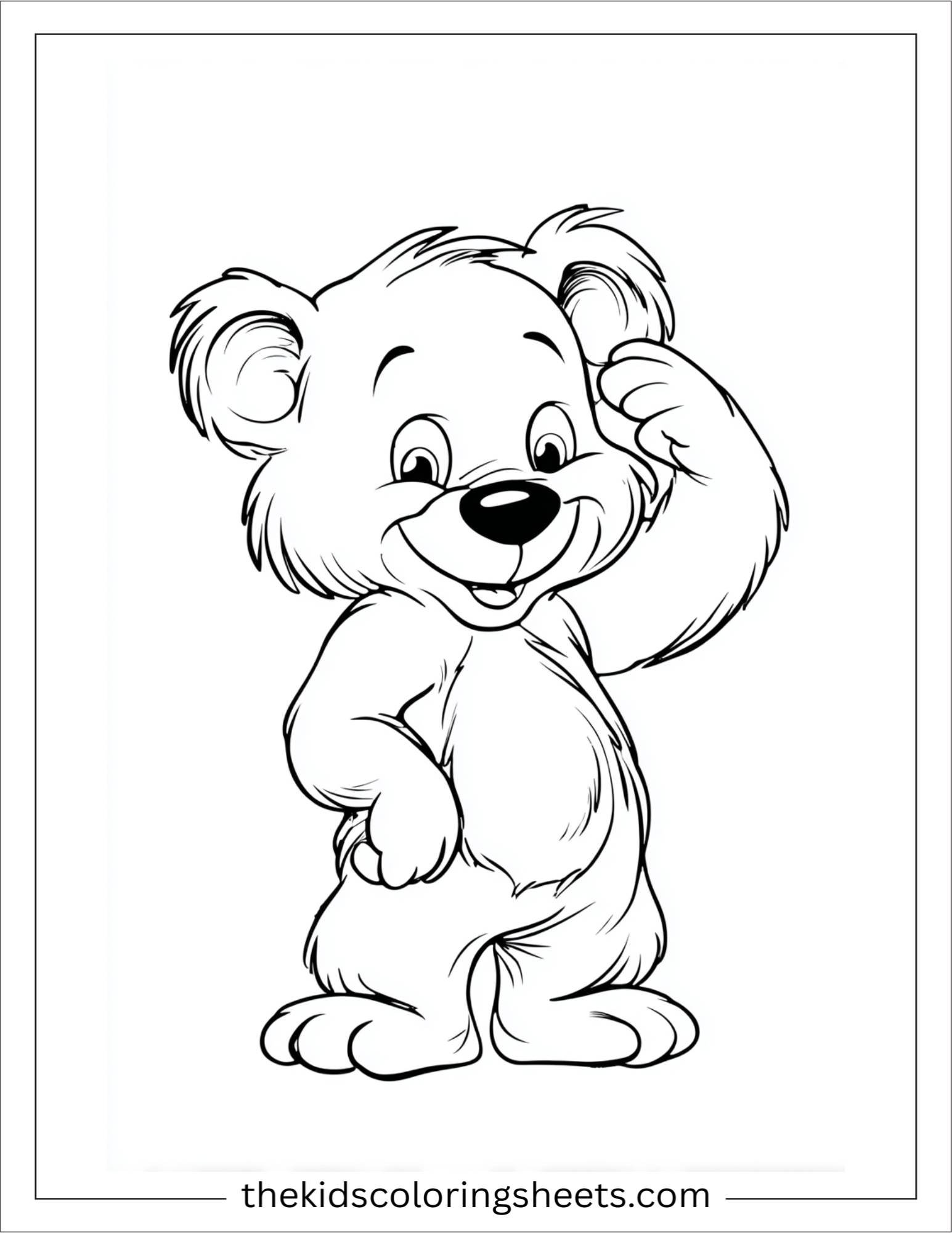 Bear wiggling ears playfully