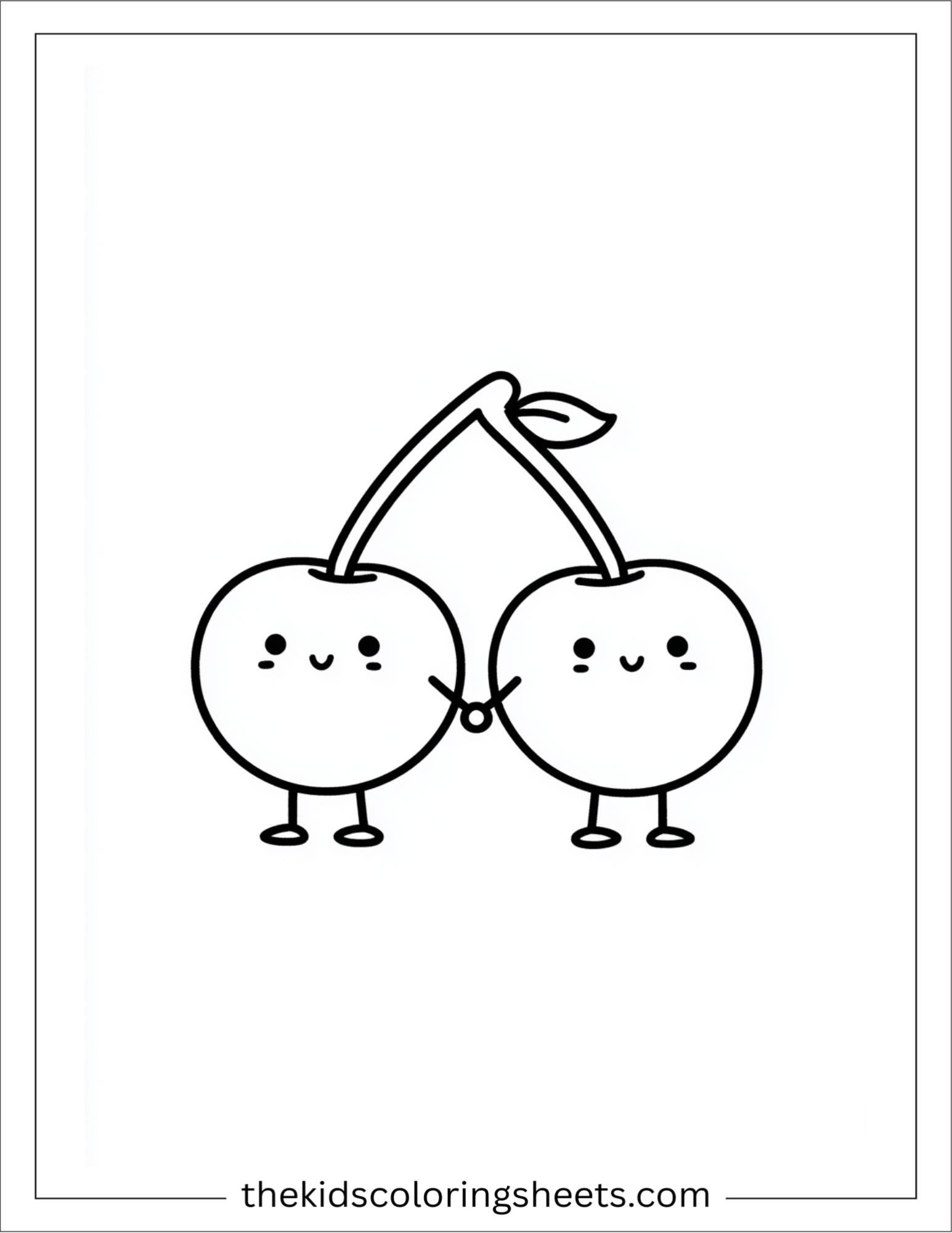 Cherry Pair Holding Hands