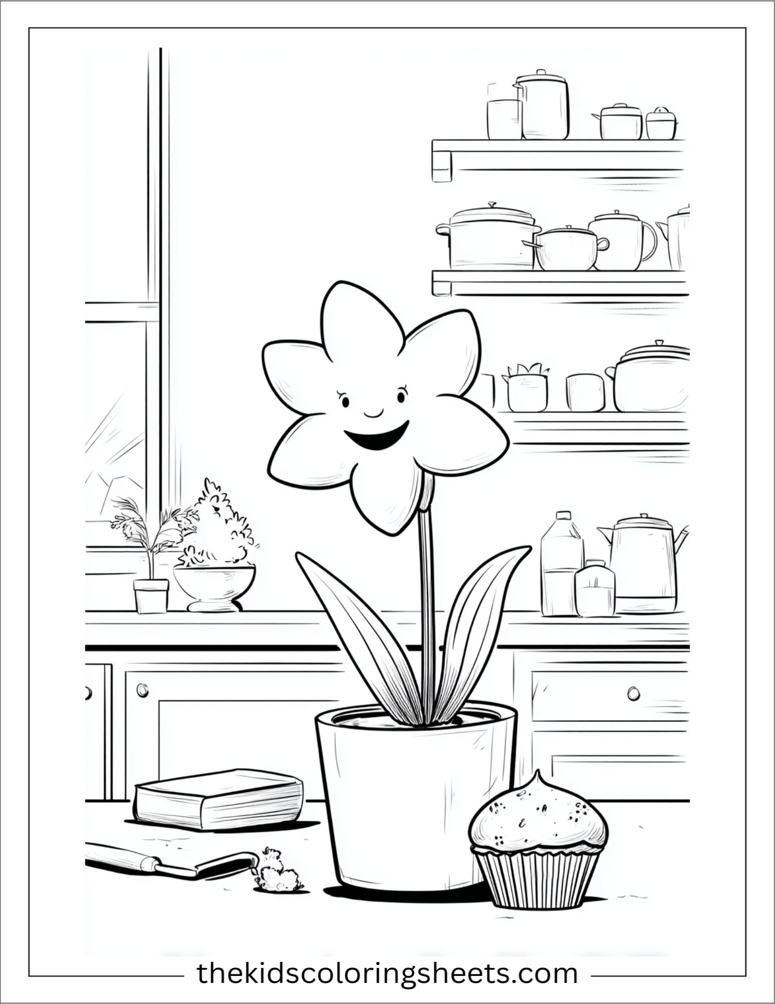 Daffodil baking cupcakes