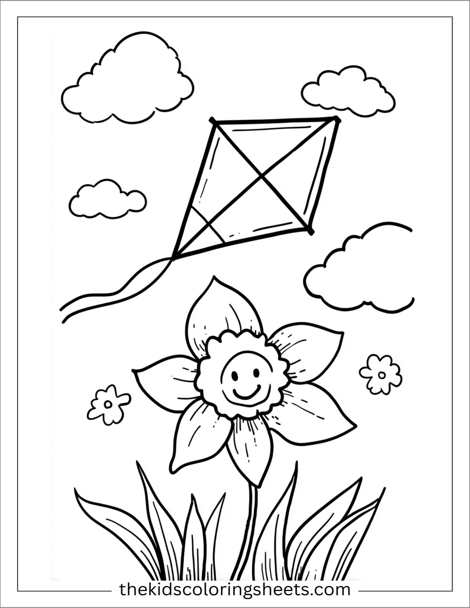 Daffodil flying a kite