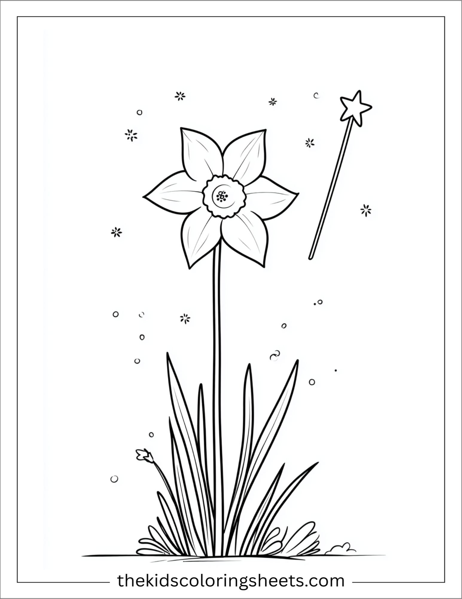 Daffodil holding a magic wand