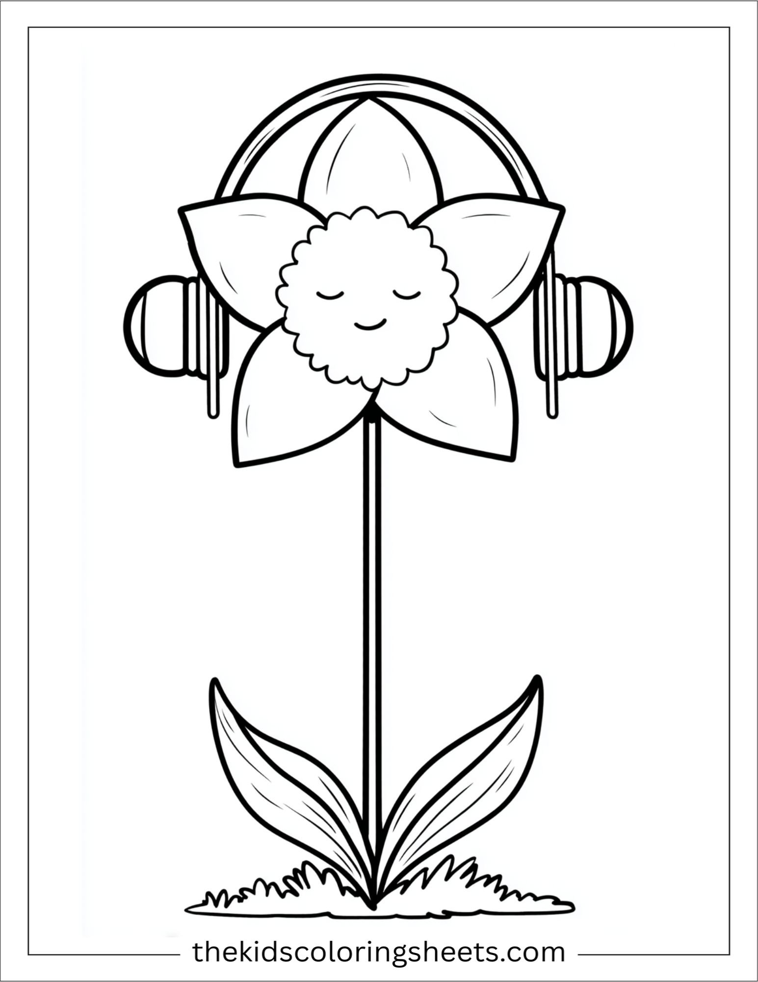 Daffodil listening to music