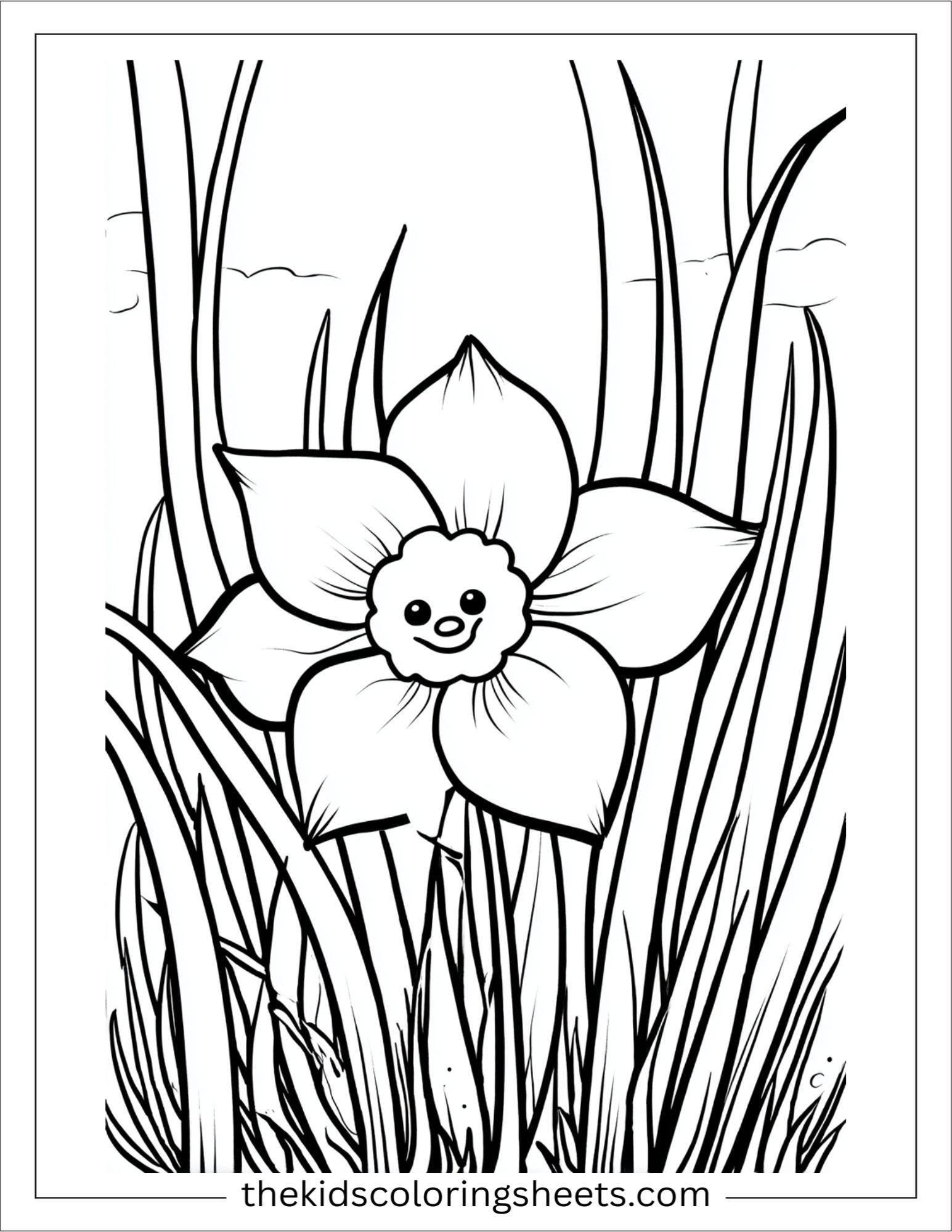 Daffodil playing hide and seek