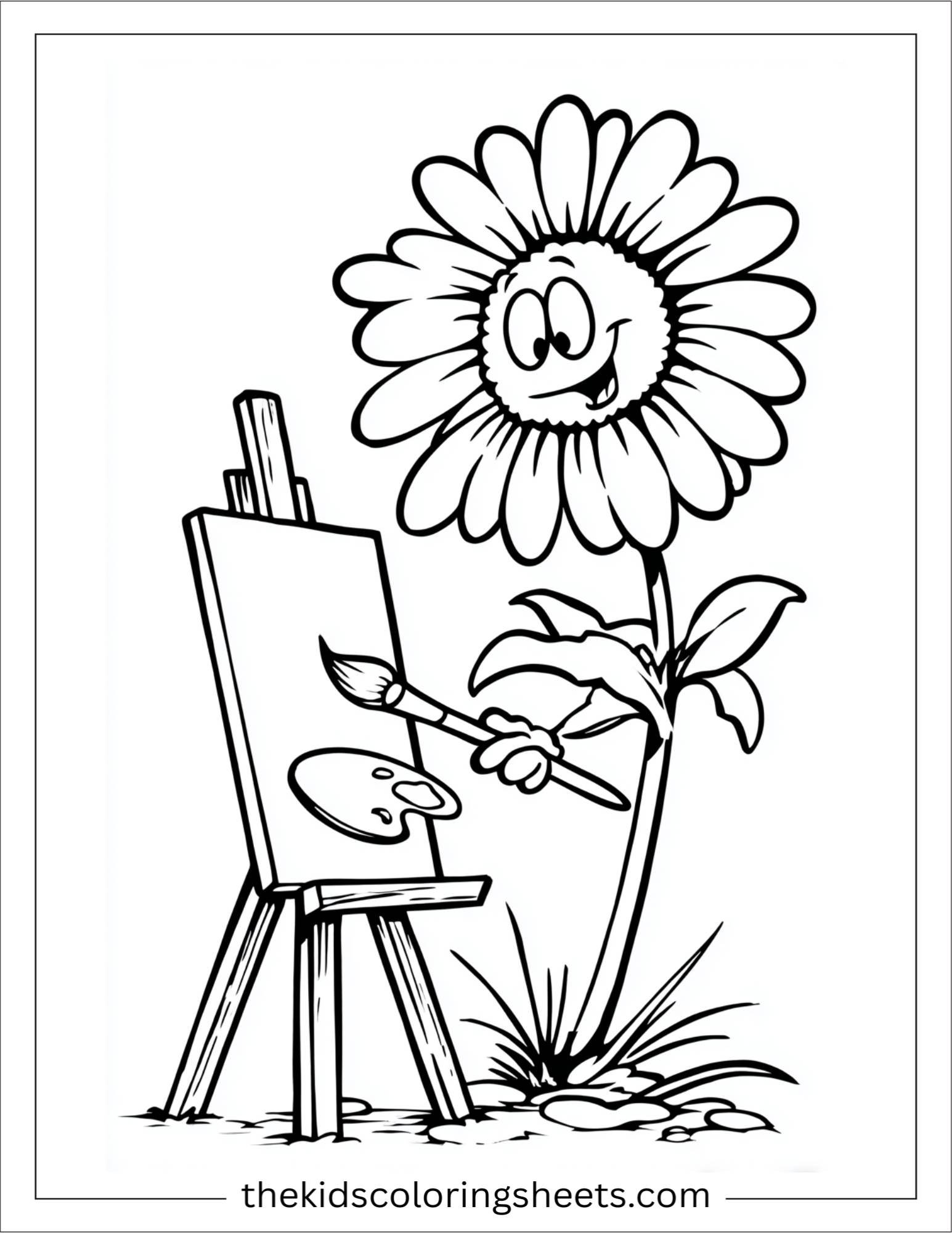 Daisy Painting a Picture