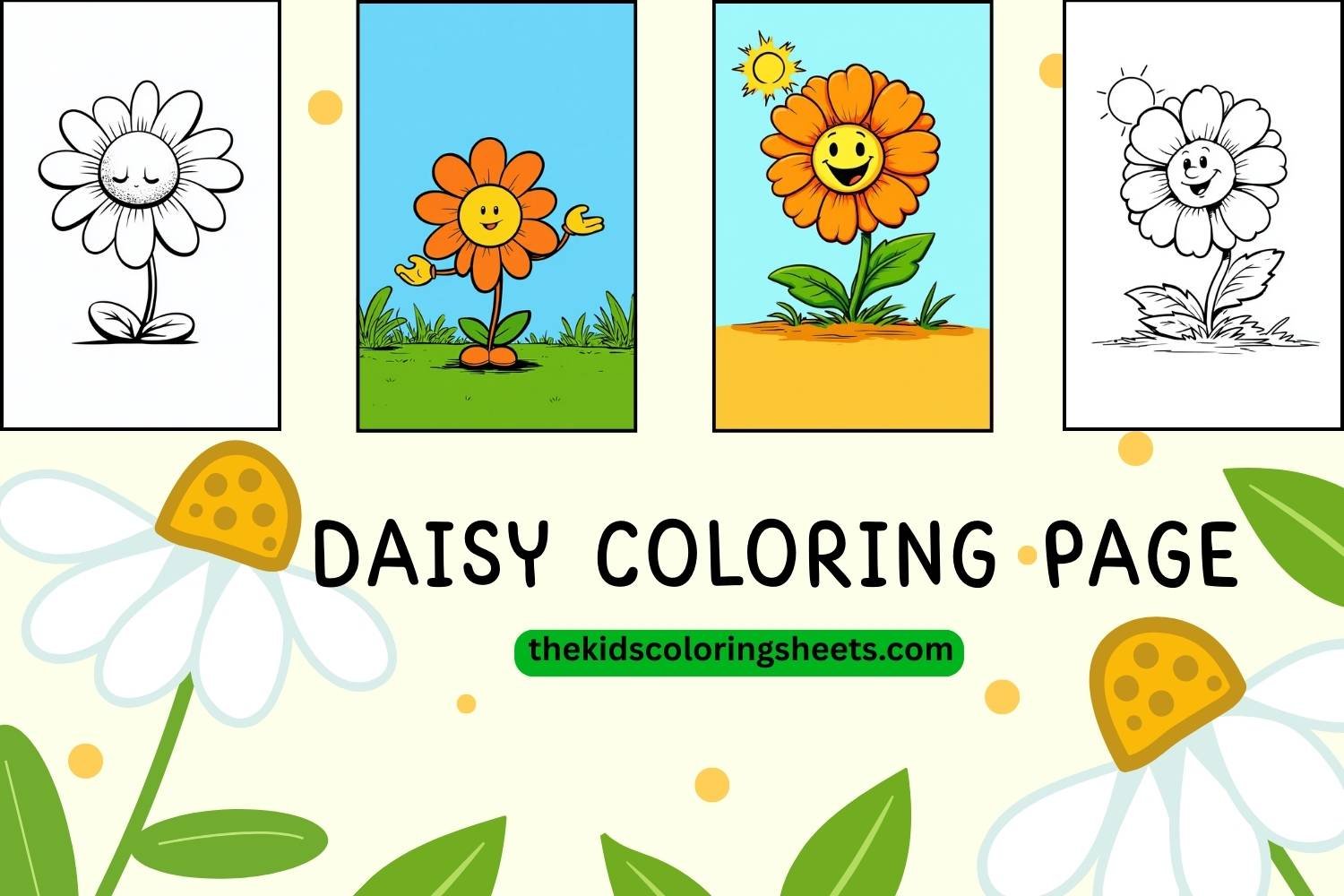Daisy coloring page
