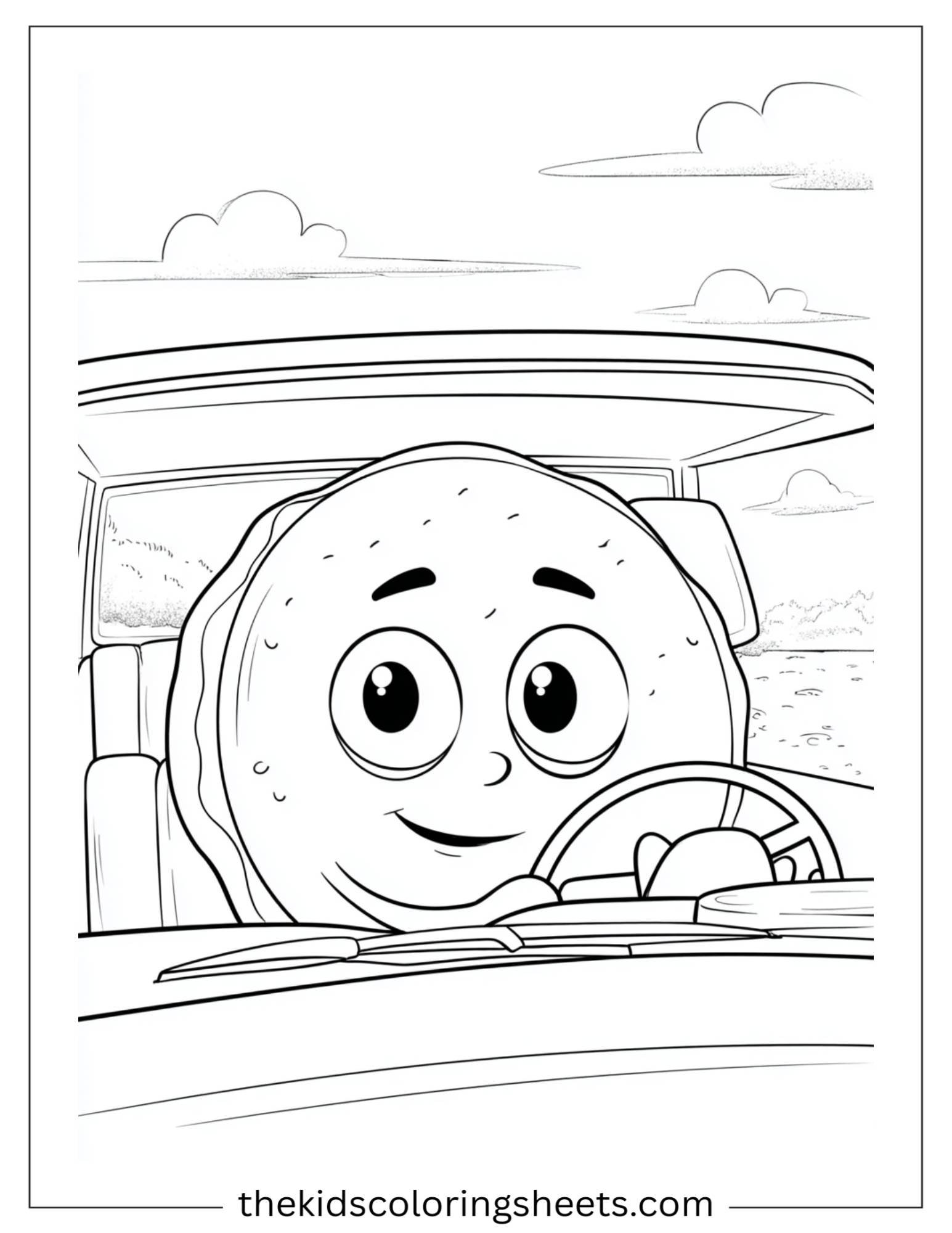 Donut in a car