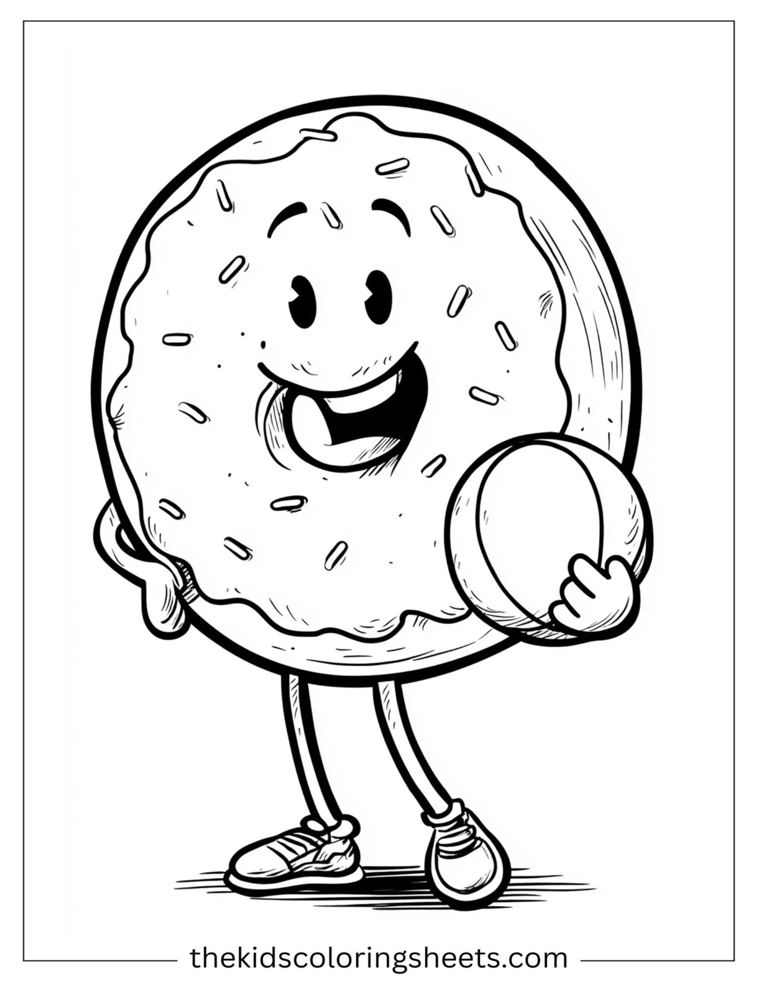 Donut playing soccer