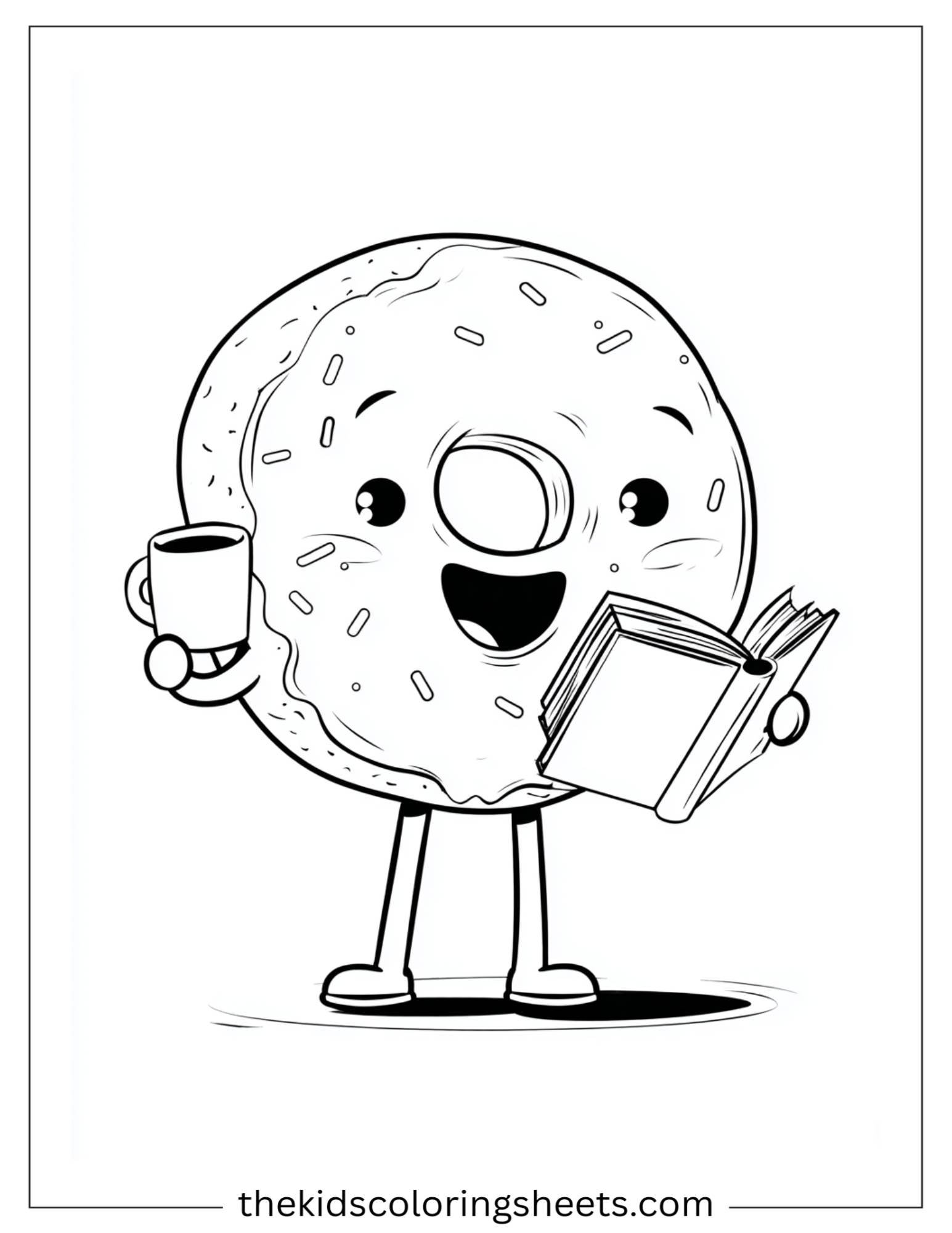 Donut reading book