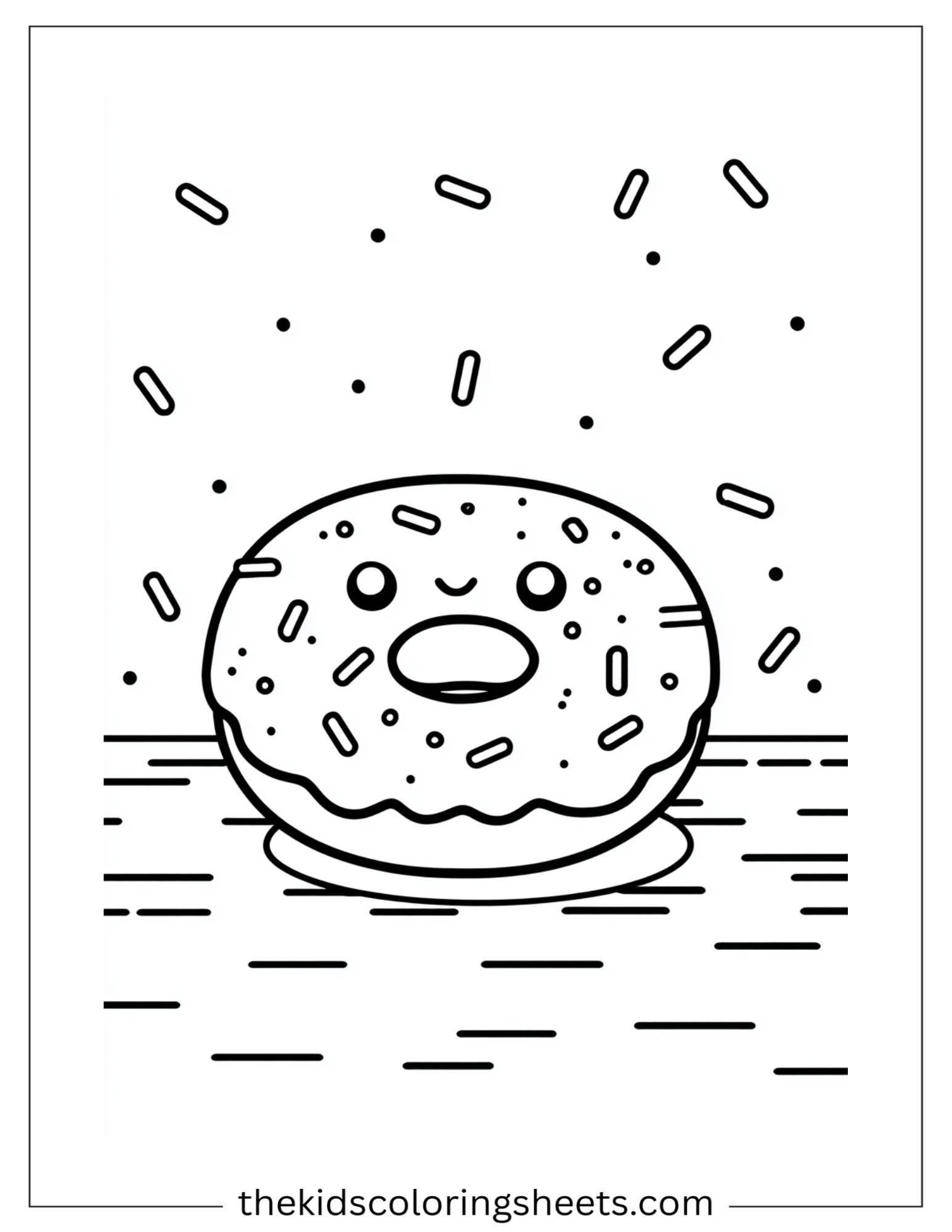 Donut with confetti