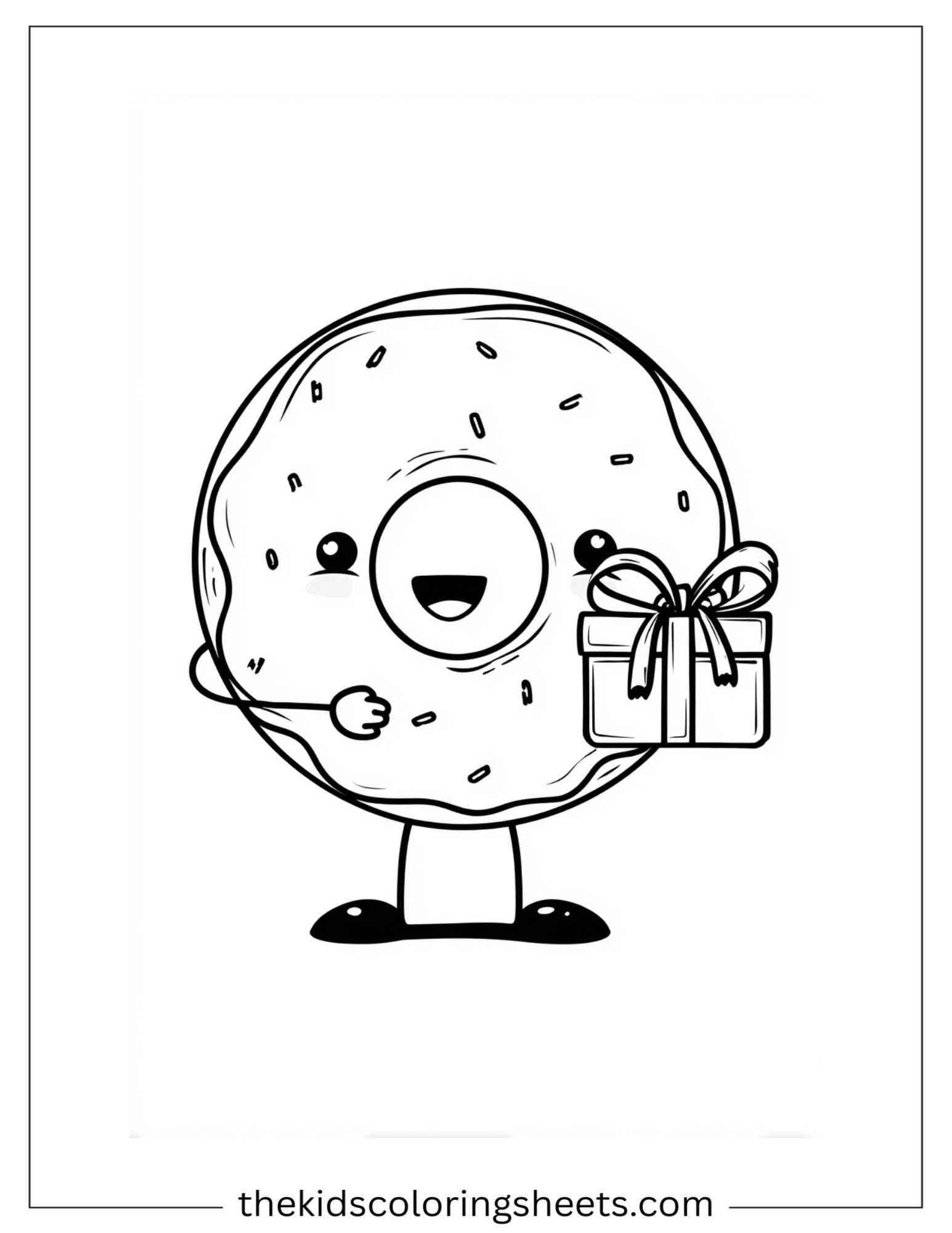 Donut with gift box