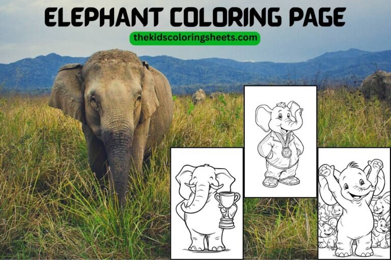 Elephant coloring page