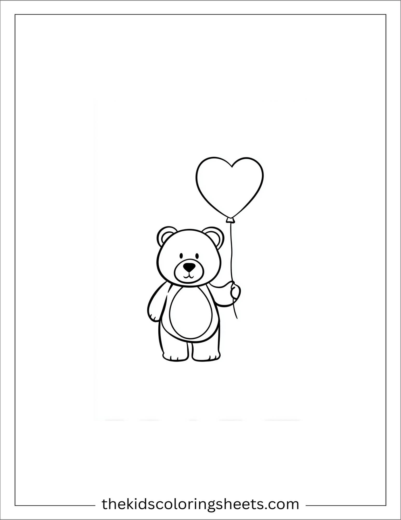 February teddy balloon