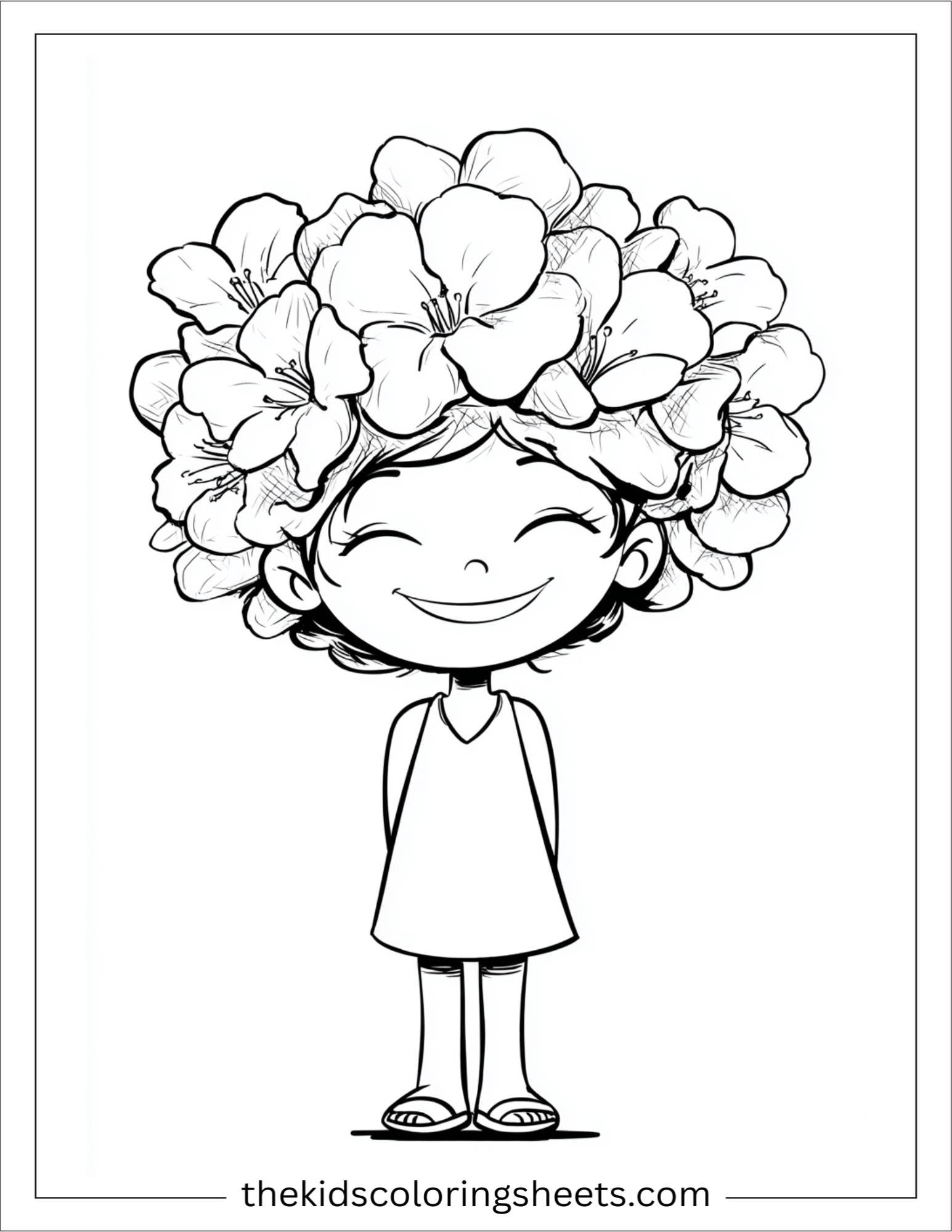 Girl with Blossom Hair Crown
