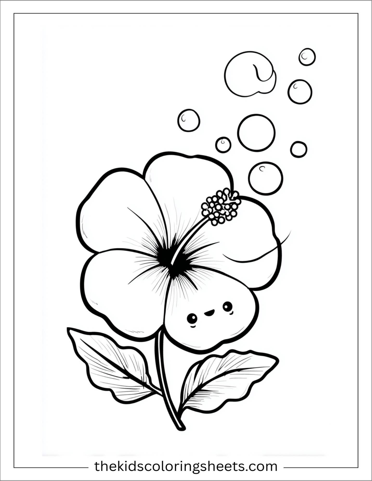 Hibiscus Blowing Bubbles