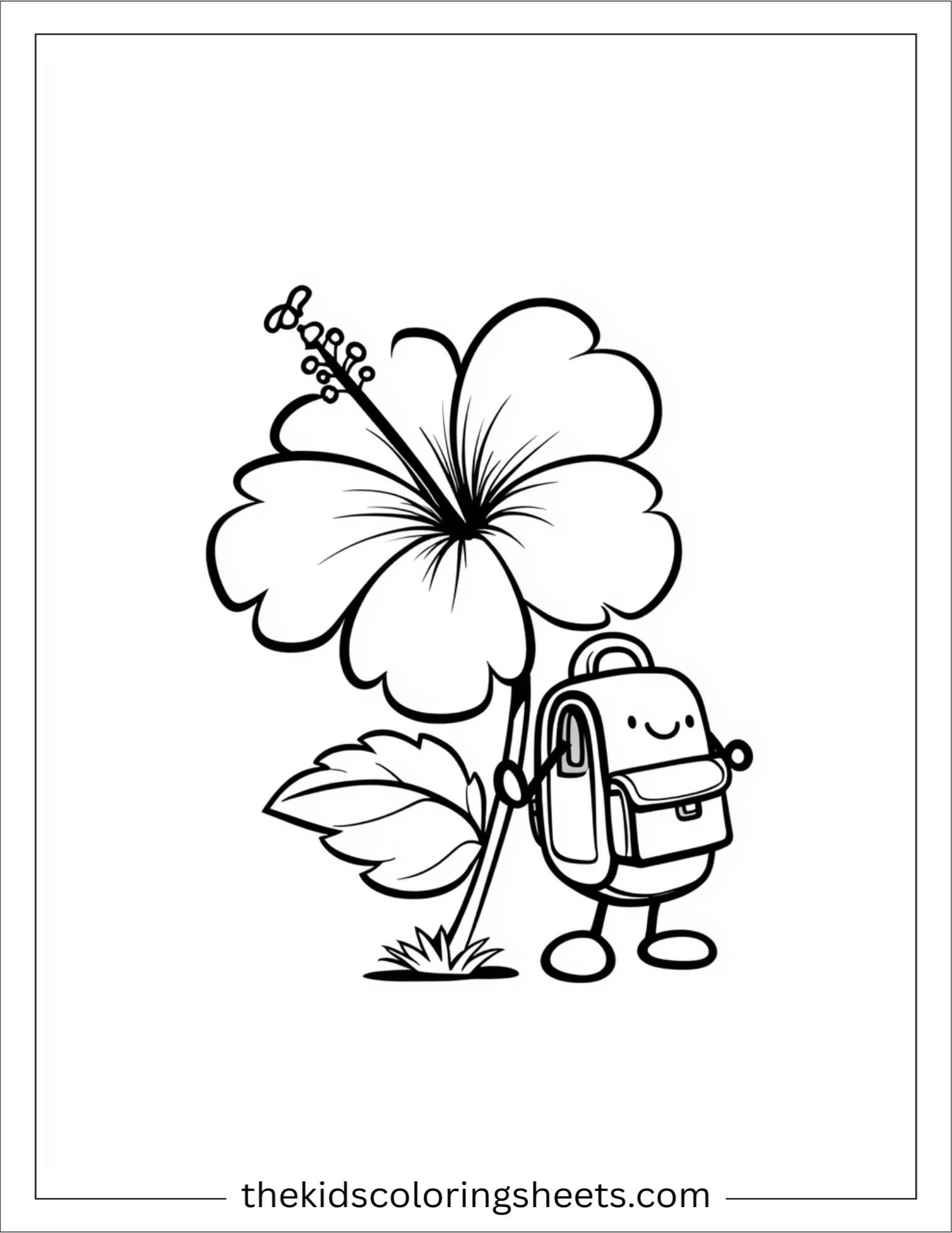 Hibiscus Carrying a Backpack