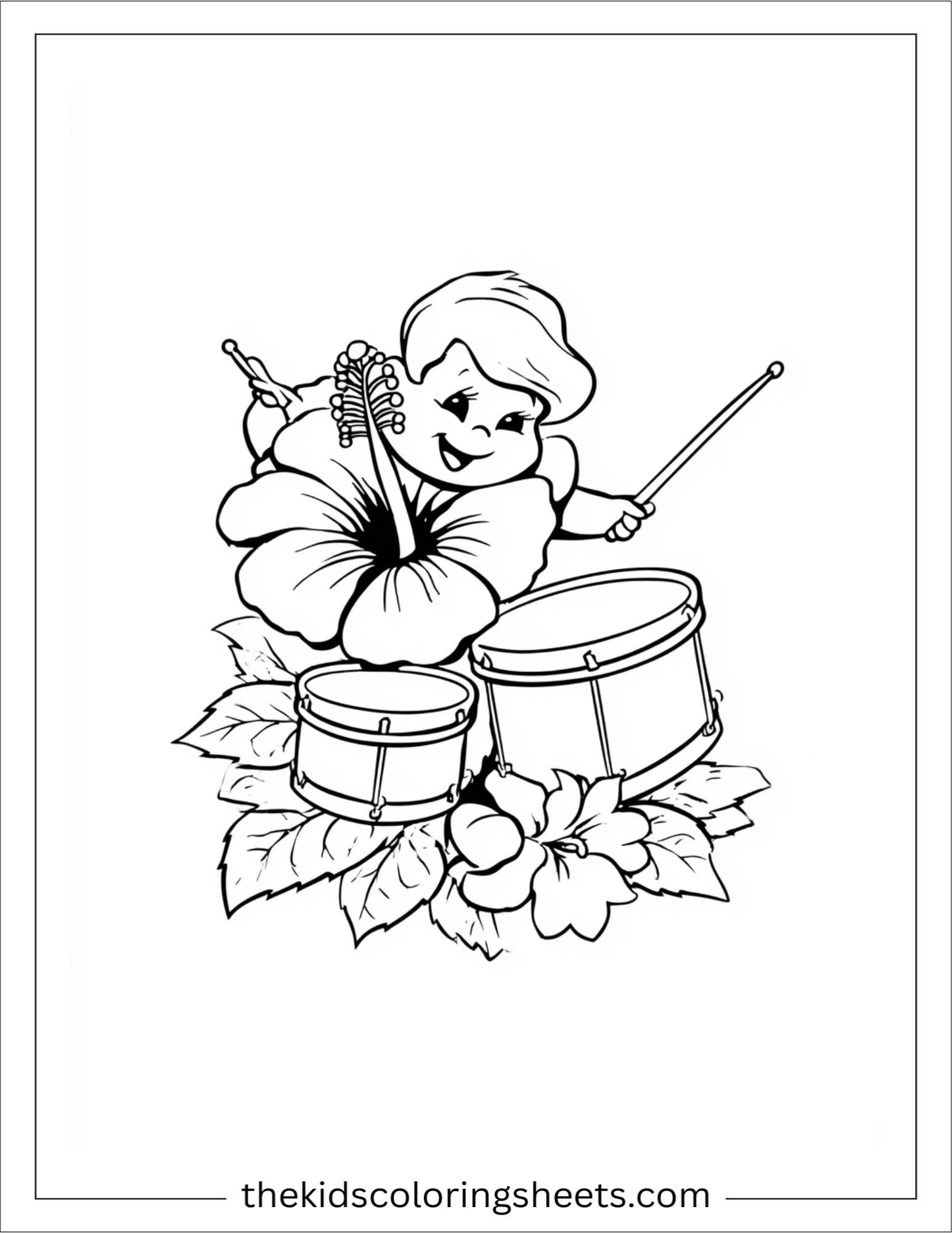 Hibiscus Playing Drums