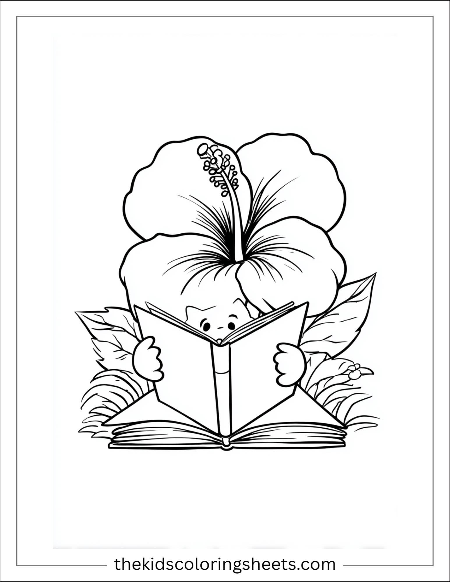 Hibiscus Reading a Book