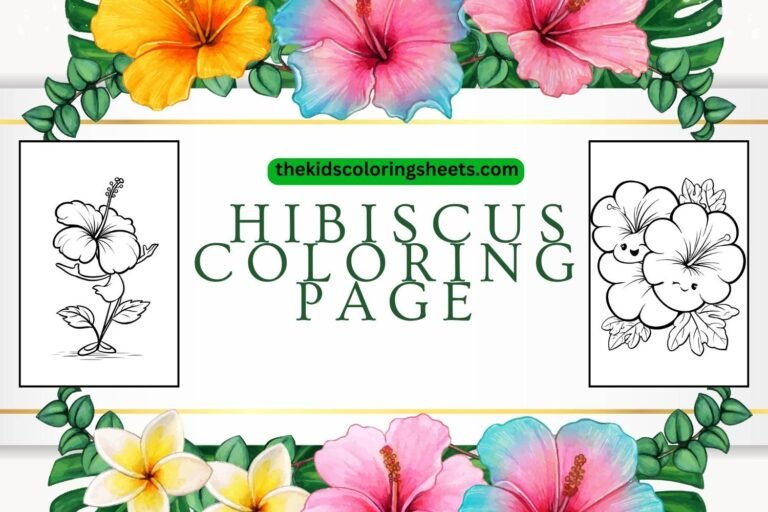 Hibiscus coloring page