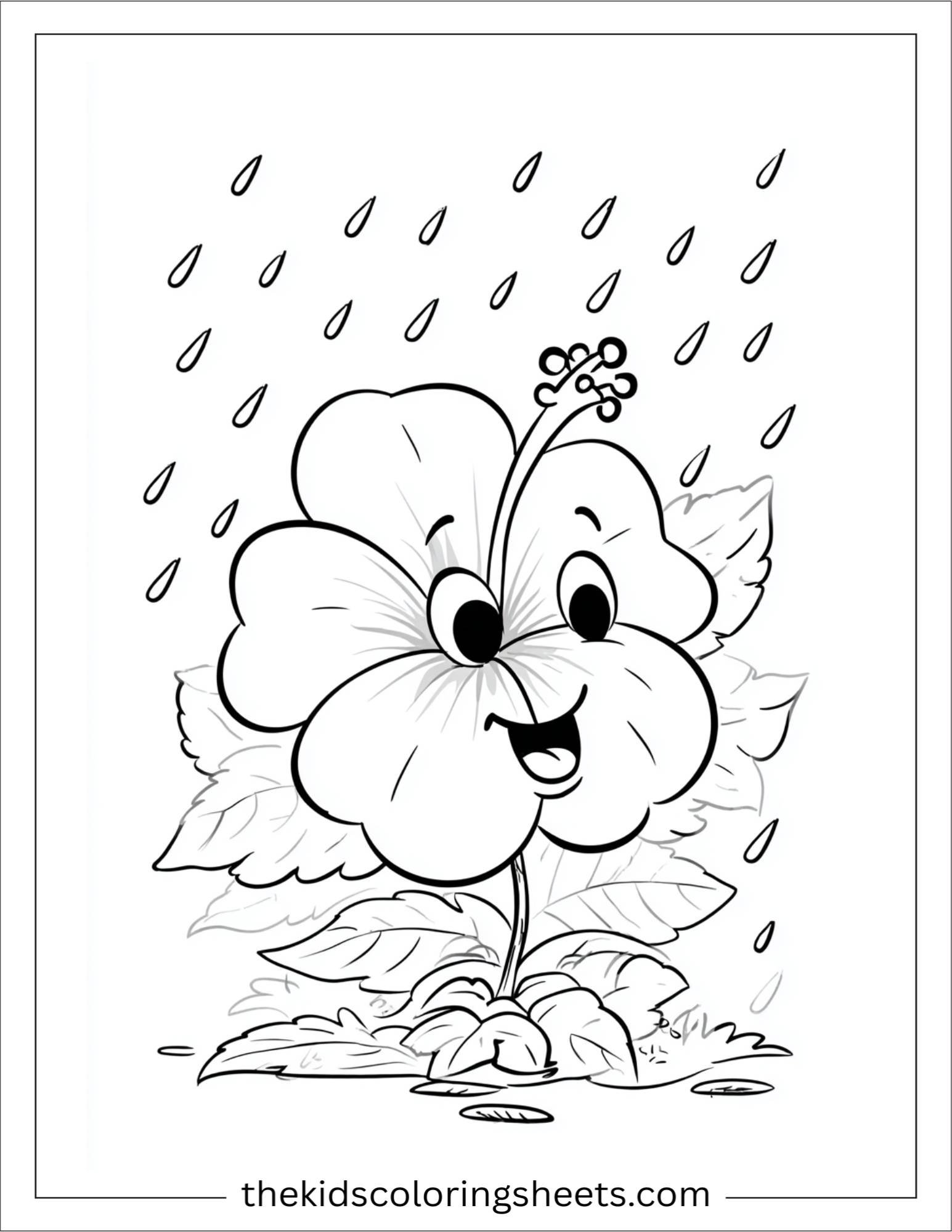 Hibiscus in the Rain